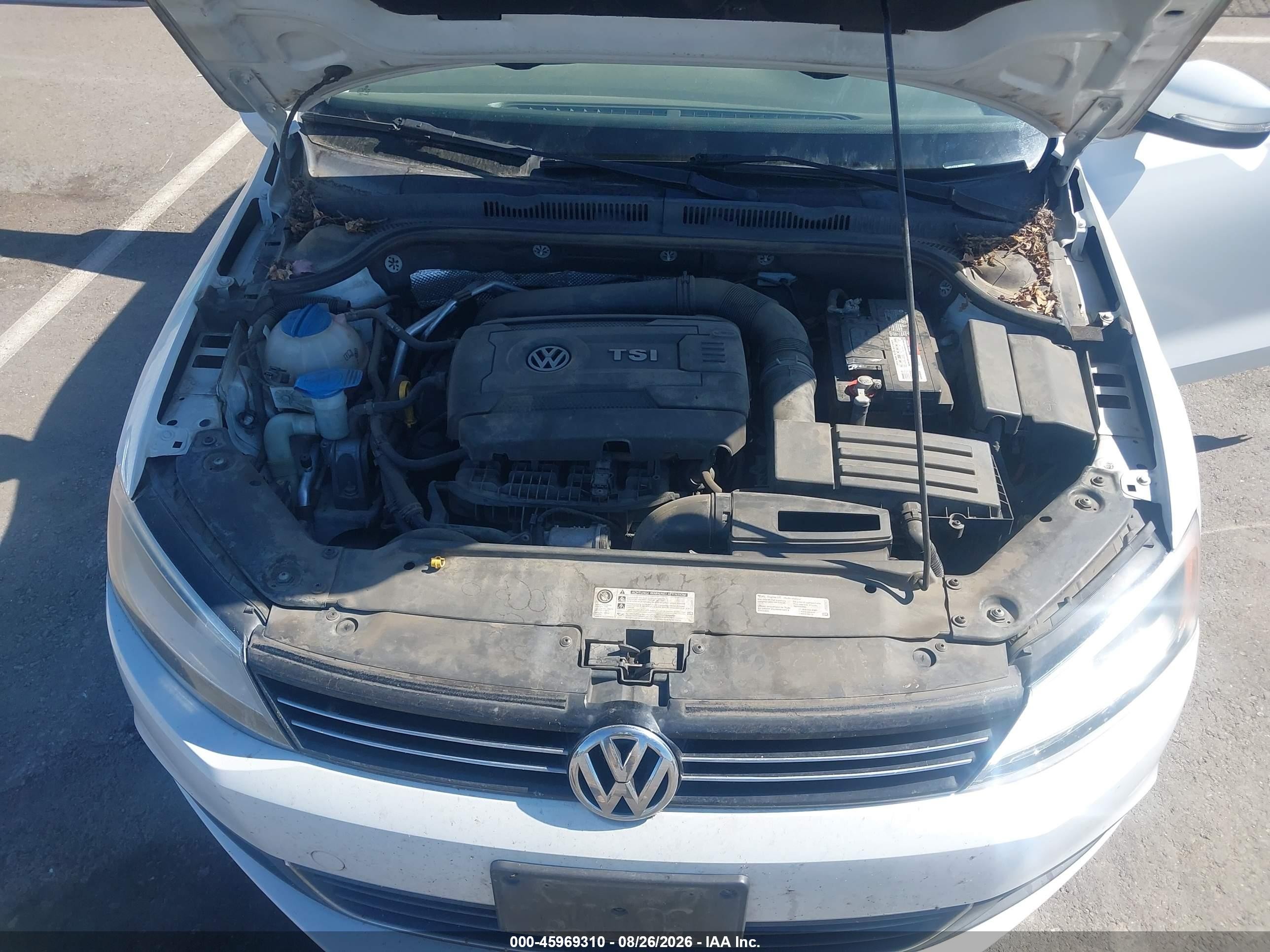 2014 Volkswagen Jetta 1.8t Se White vin: 3VWD17AJ4EM323354