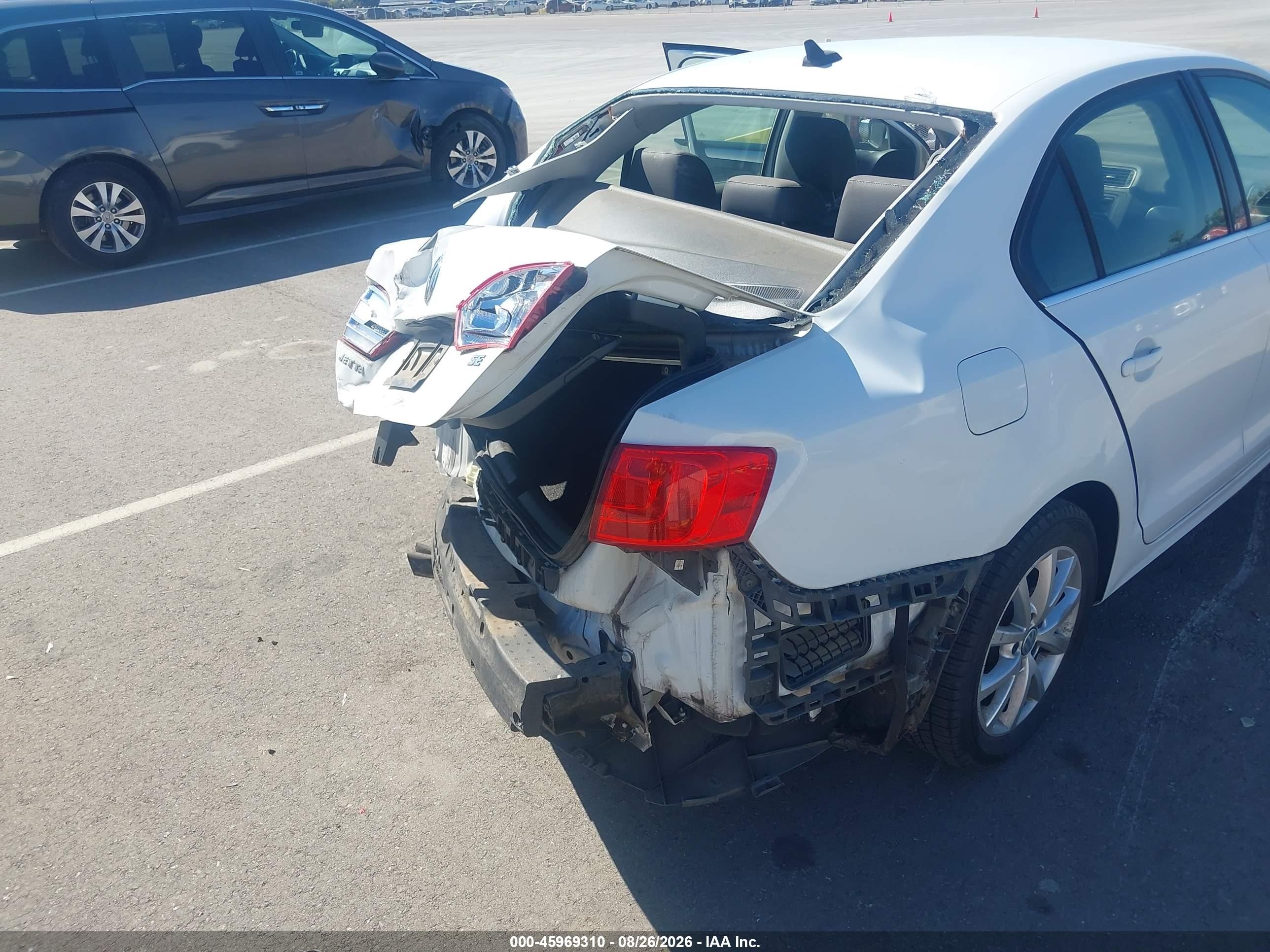 2014 Volkswagen Jetta 1.8t Se White vin: 3VWD17AJ4EM323354