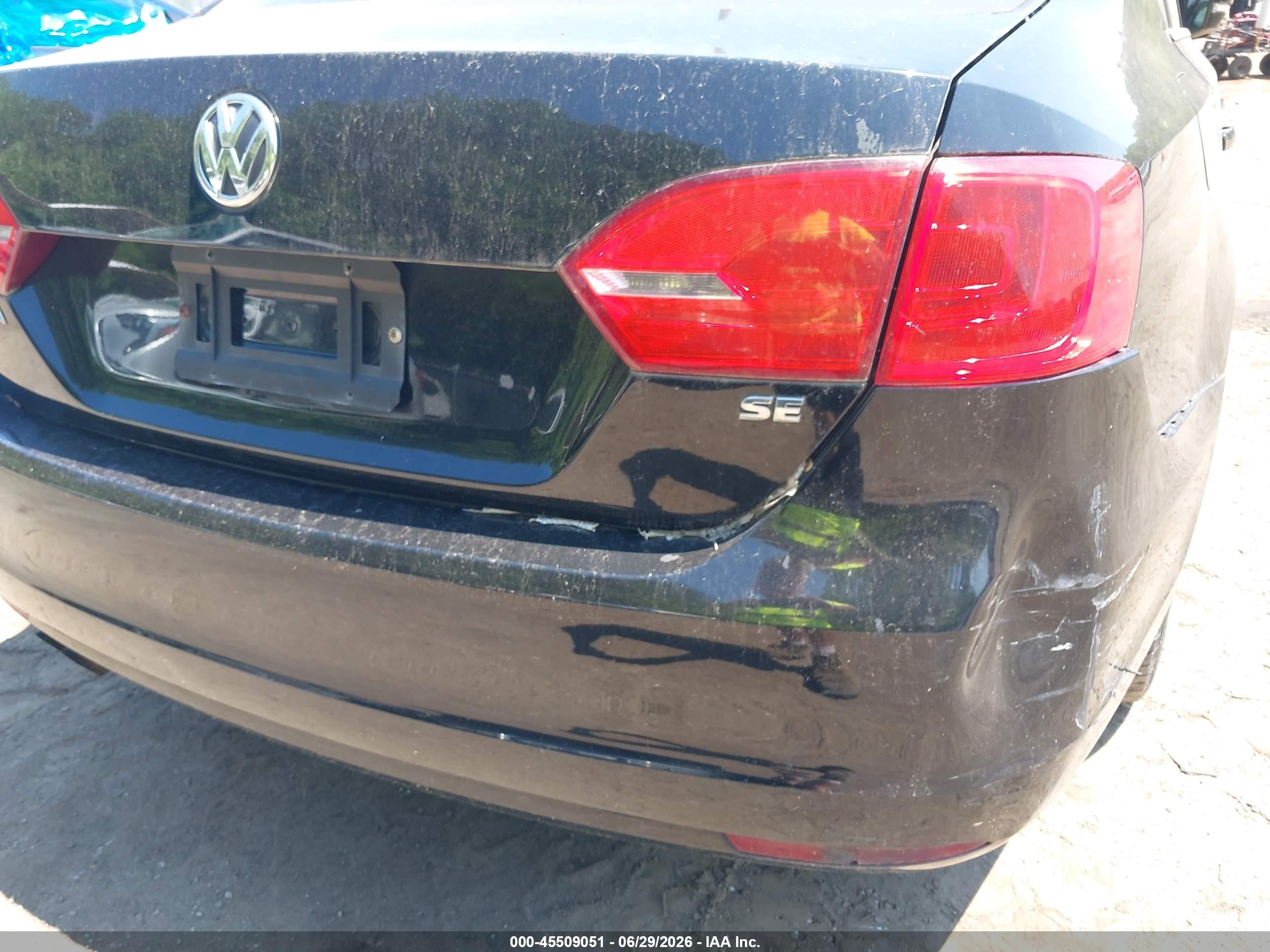 2014 Volkswagen Jetta 1.8t Se Black vin: 3VWD17AJ4EM325122