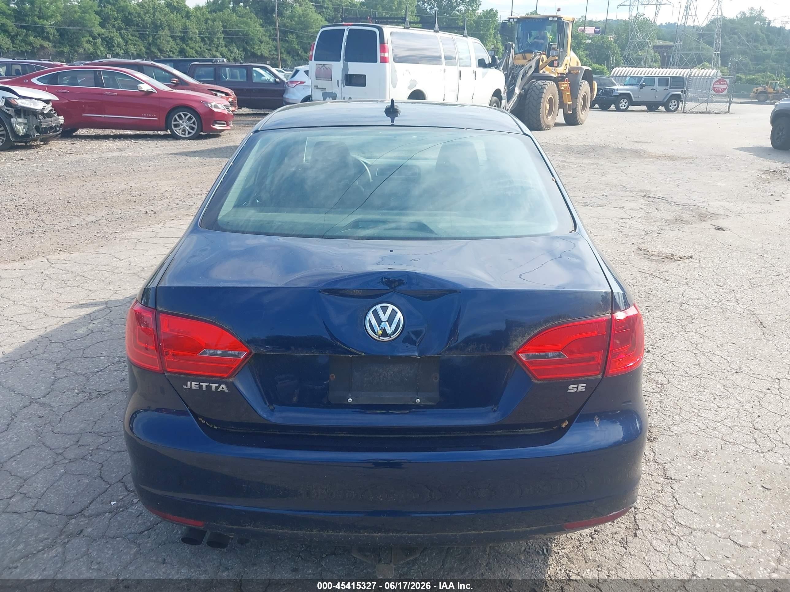 2014 Volkswagen Jetta 1.8t Se Blue vin: 3VWD17AJ4EM371601