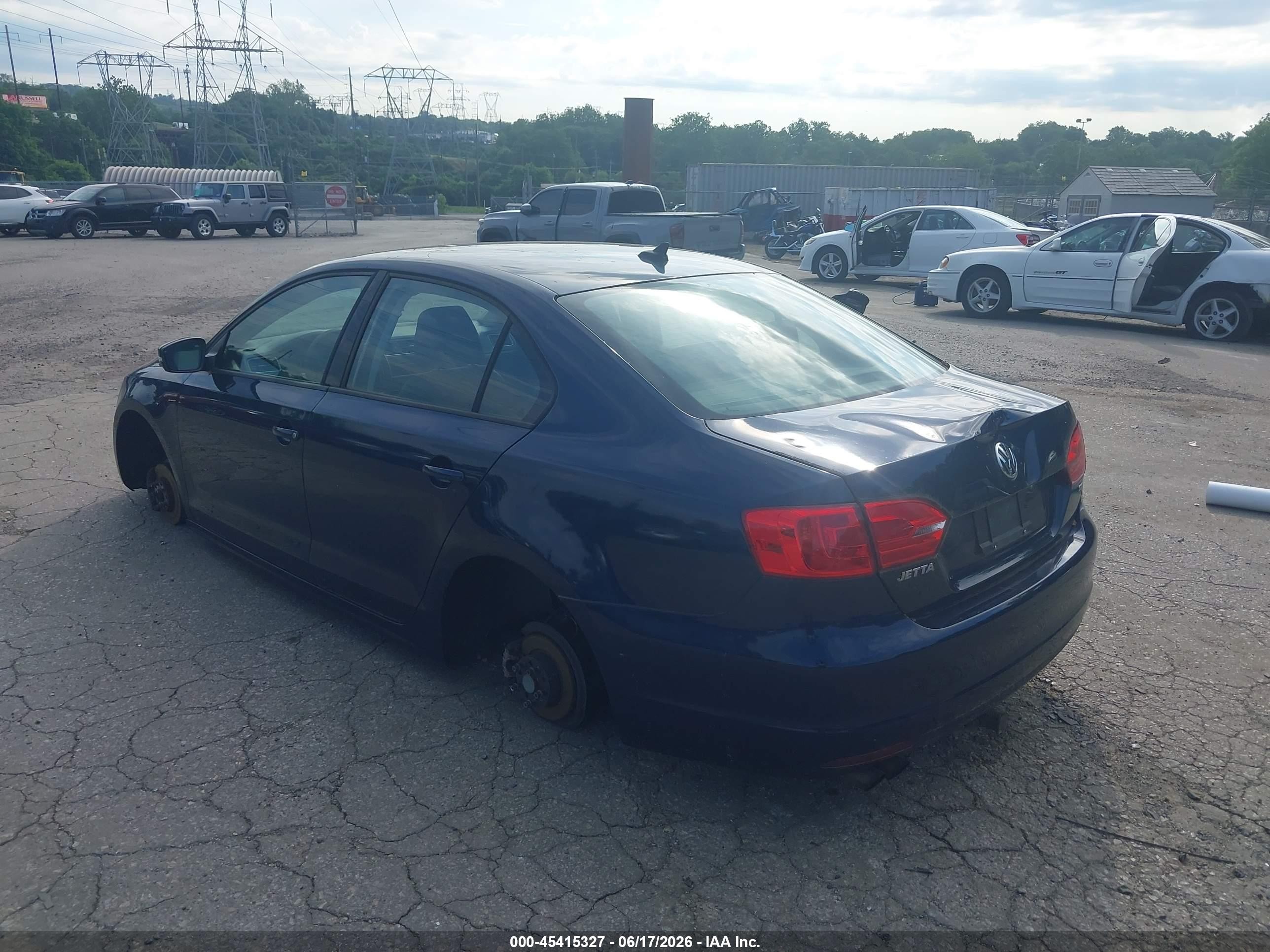 2014 Volkswagen Jetta 1.8t Se Blue vin: 3VWD17AJ4EM371601