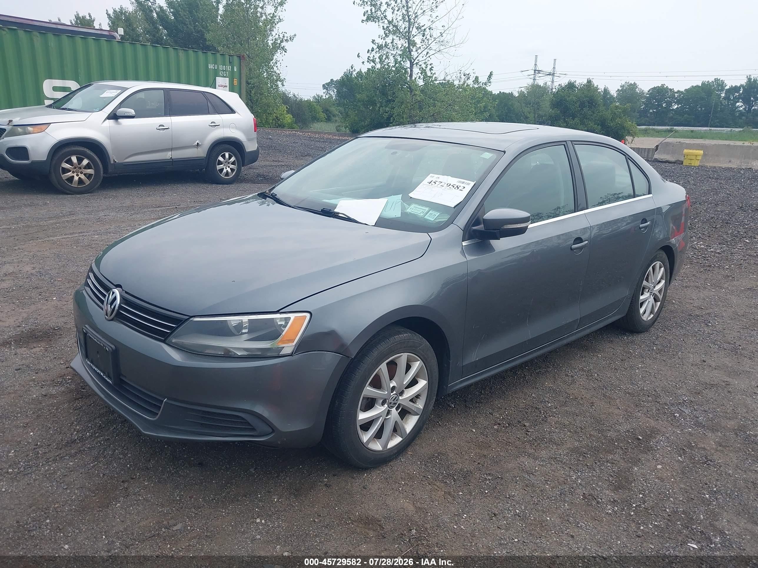 2014 Volkswagen Jetta 1.8t Se Gray vin: 3VWD17AJ4EM390245
