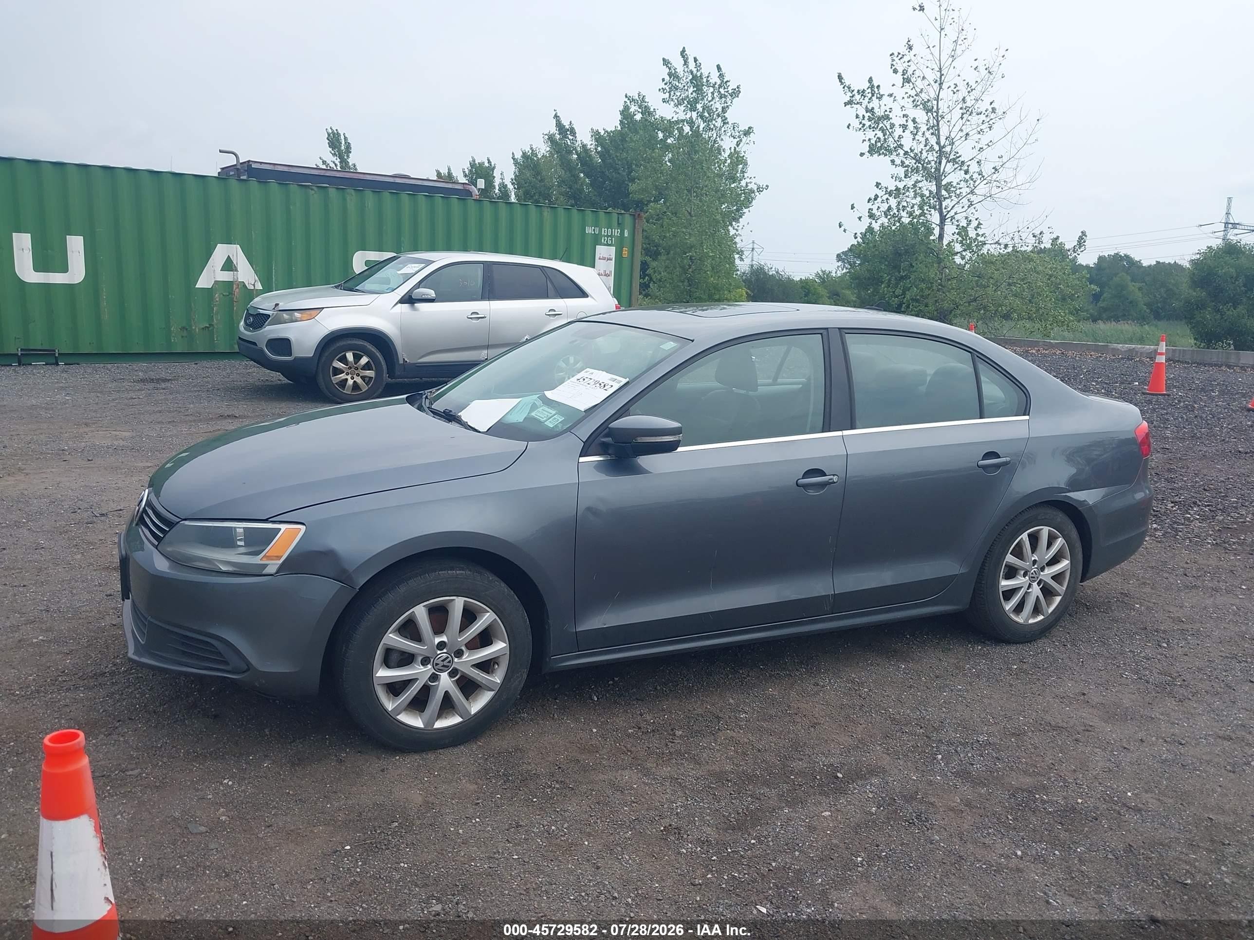 2014 Volkswagen Jetta 1.8t Se Gray vin: 3VWD17AJ4EM390245