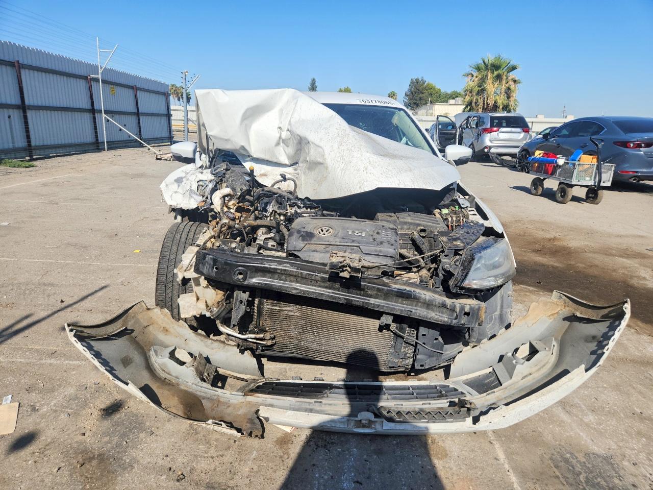 2014 Volkswagen Jetta Se White vin: 3VWD17AJ4EM419596