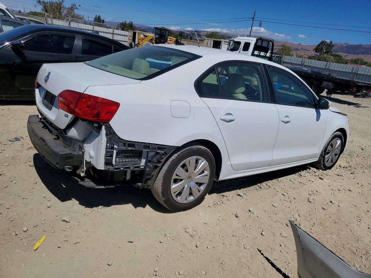 2014 Volkswagen Jetta Se White vin: 3VWD17AJ4EM420909