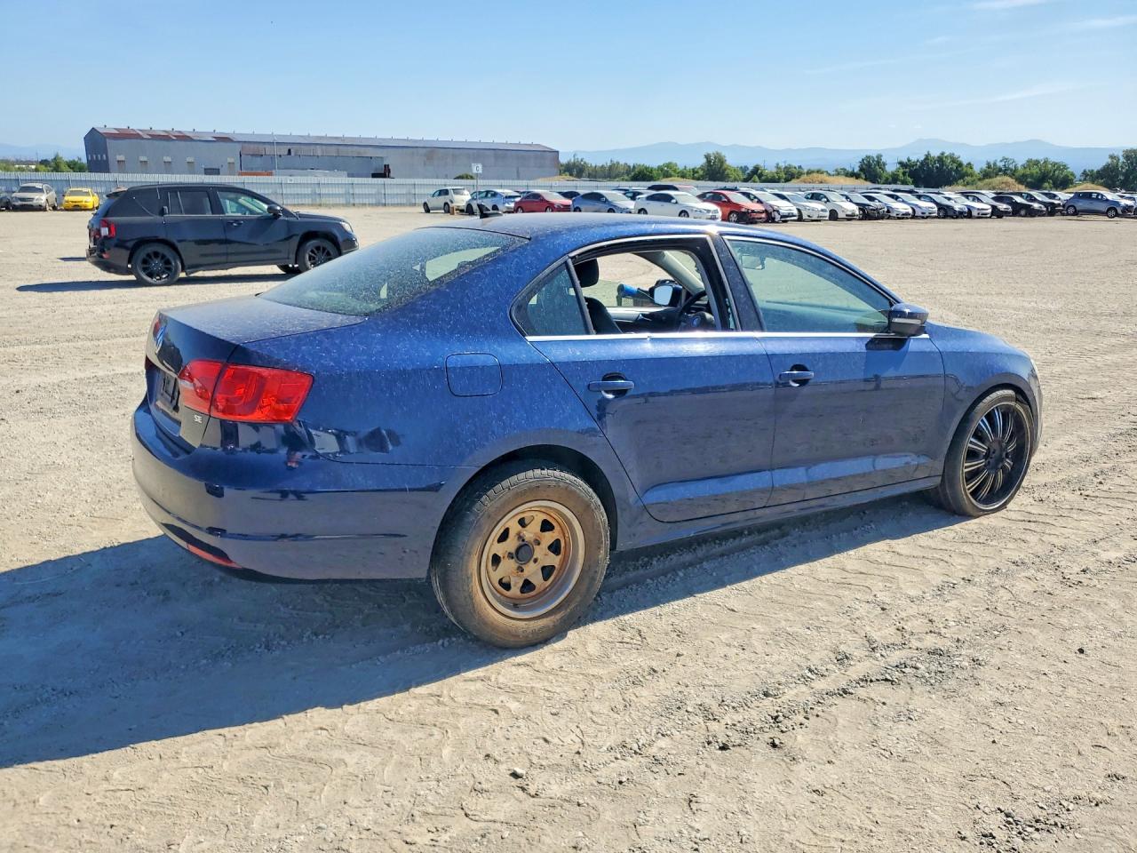 2014 Volkswagen Jetta Se Blue vin: 3VWD17AJ4EM430114