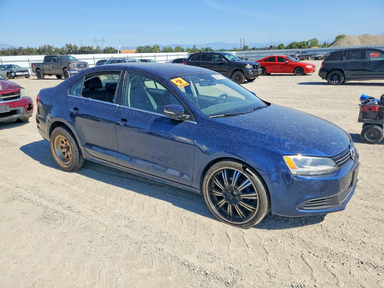 2014 Volkswagen Jetta Se Blue vin: 3VWD17AJ4EM430114