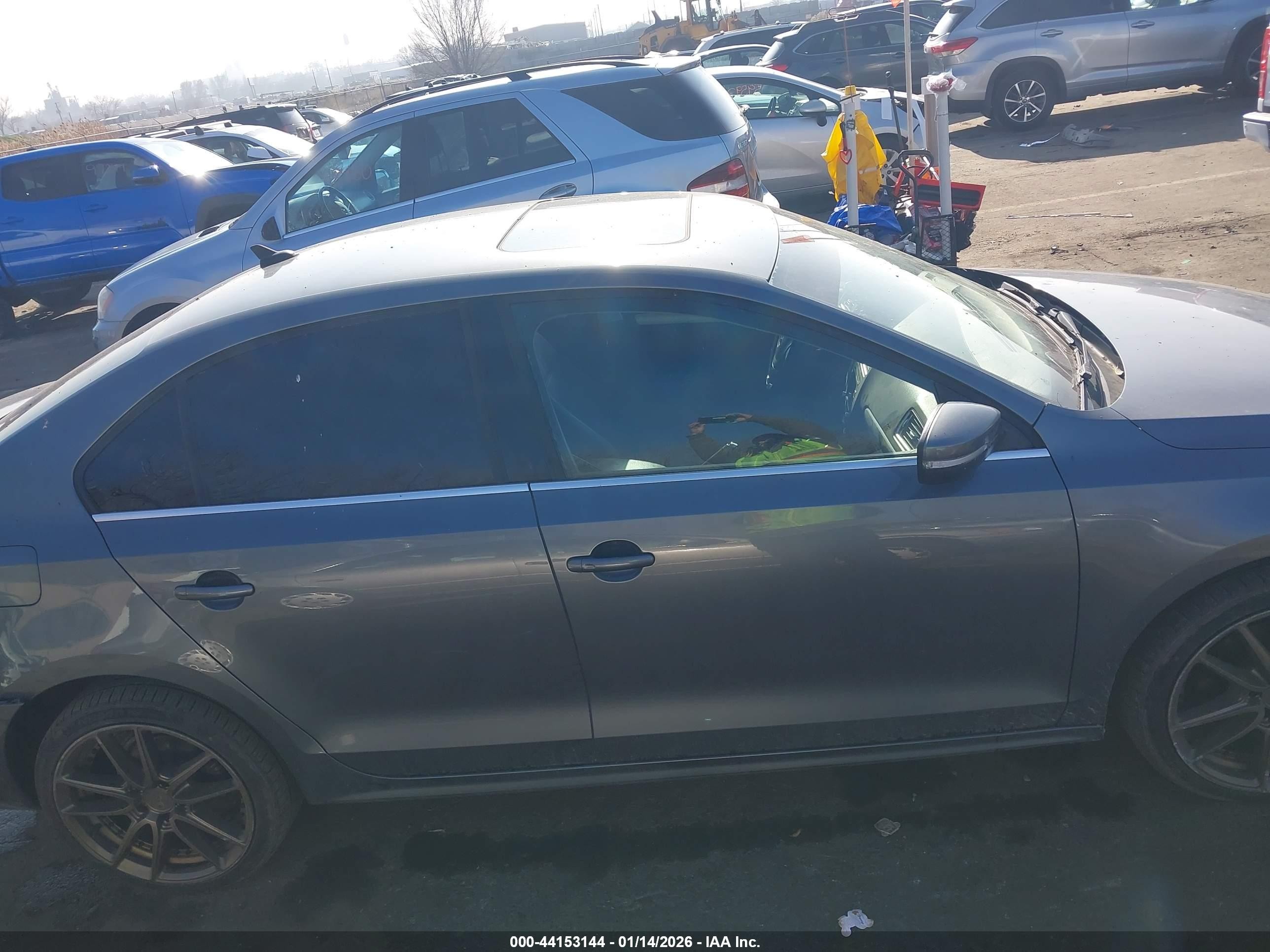 2014 Volkswagen Jetta 1.8t Se Gray vin: 3VWD17AJ4EM439153