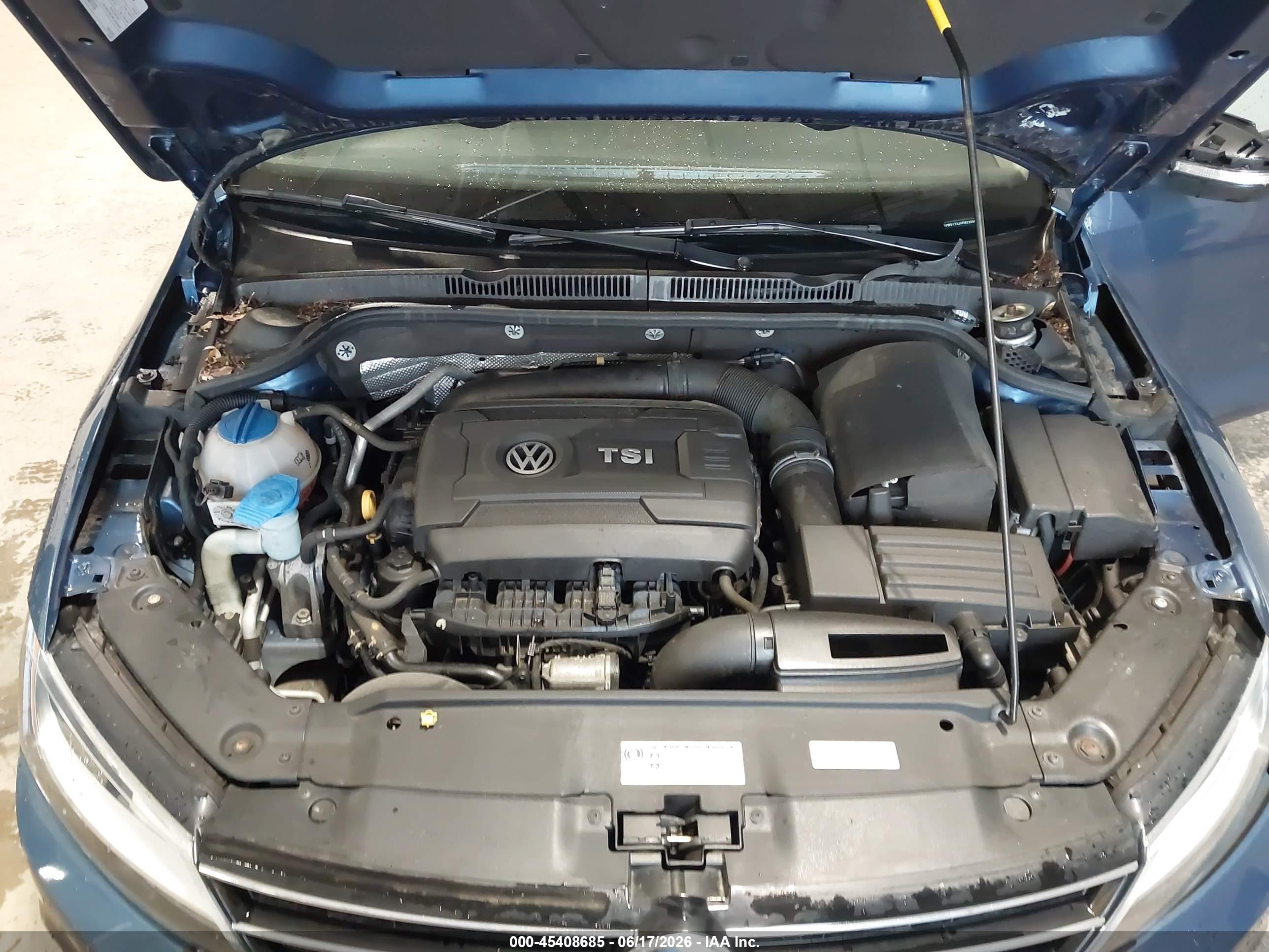 2015 Volkswagen Jetta 1.8t Se Blue vin: 3VWD17AJ4FM220968