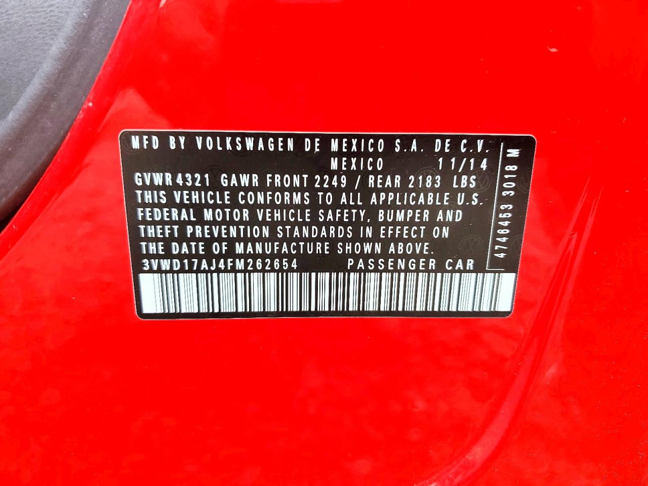2015 Volkswagen Jetta Se Красный vin: 3VWD17AJ4FM262654