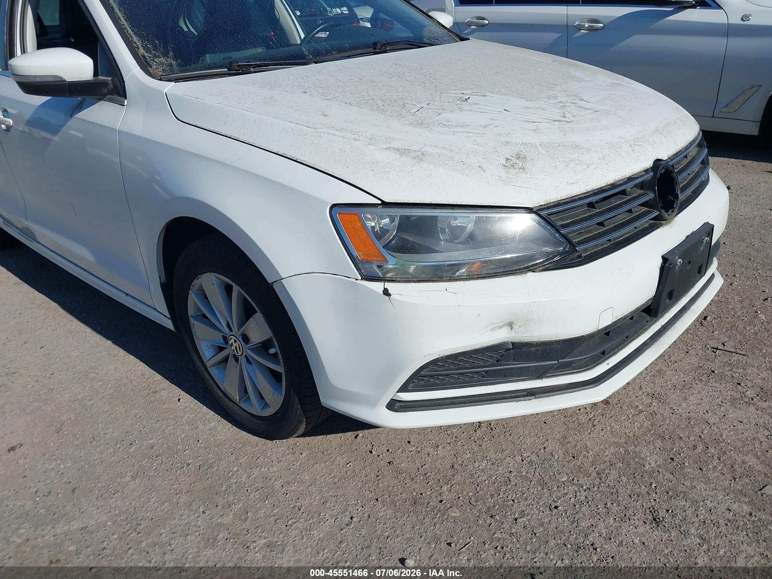 2015 Volkswagen Jetta 1.8t Se White vin: 3VWD17AJ4FM286047