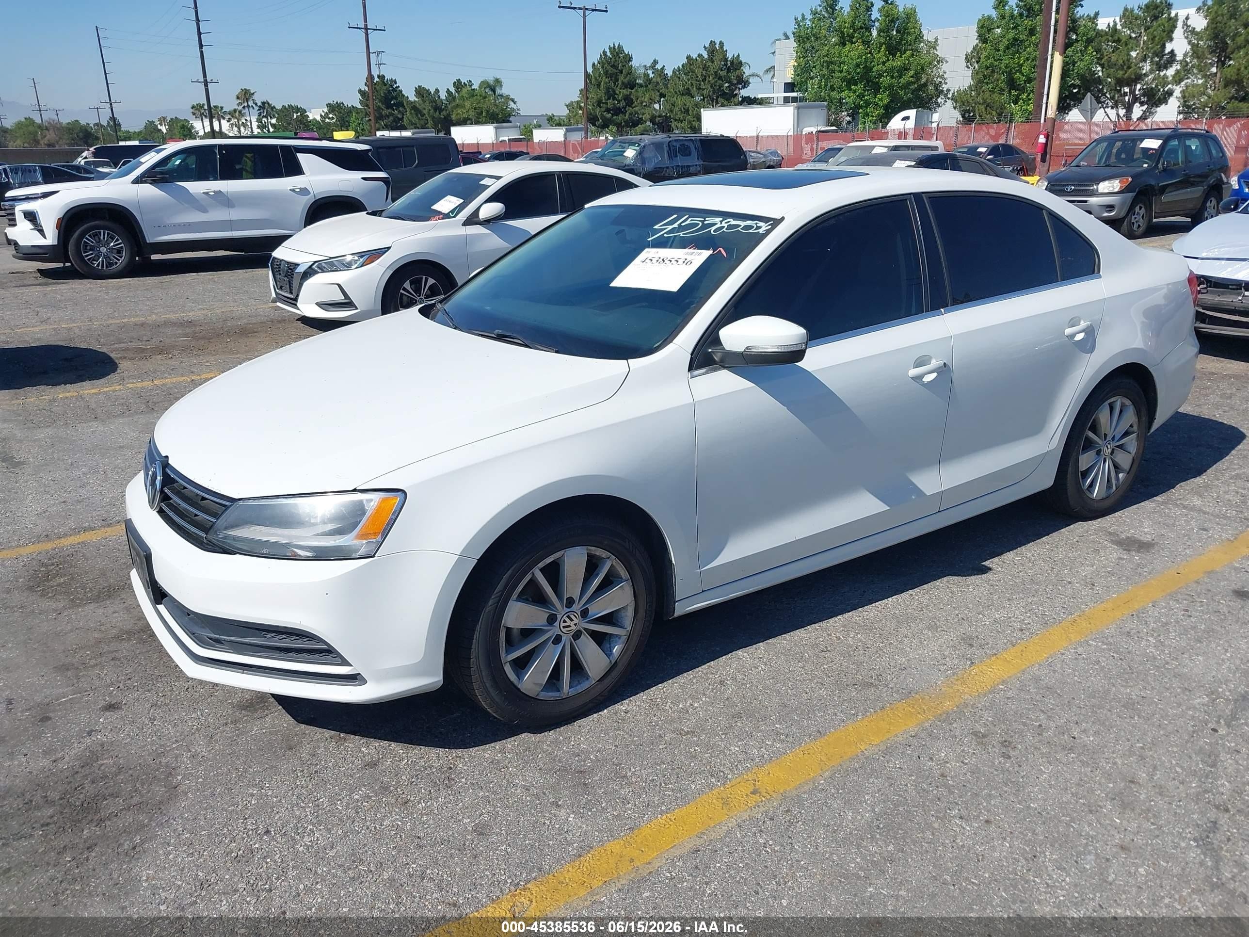 2015 Volkswagen Jetta 1.8t Se Белый vin: 3VWD17AJ4FM298862