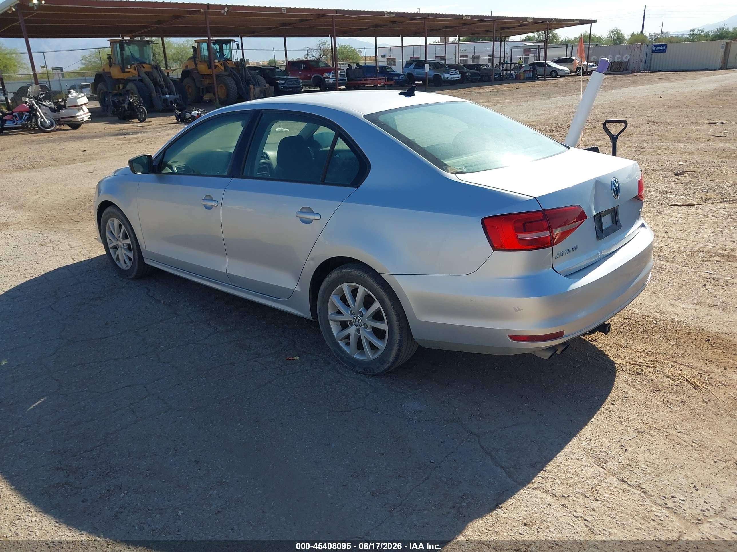 2015 Volkswagen Jetta 1.8t Se Silver vin: 3VWD17AJ4FM341547