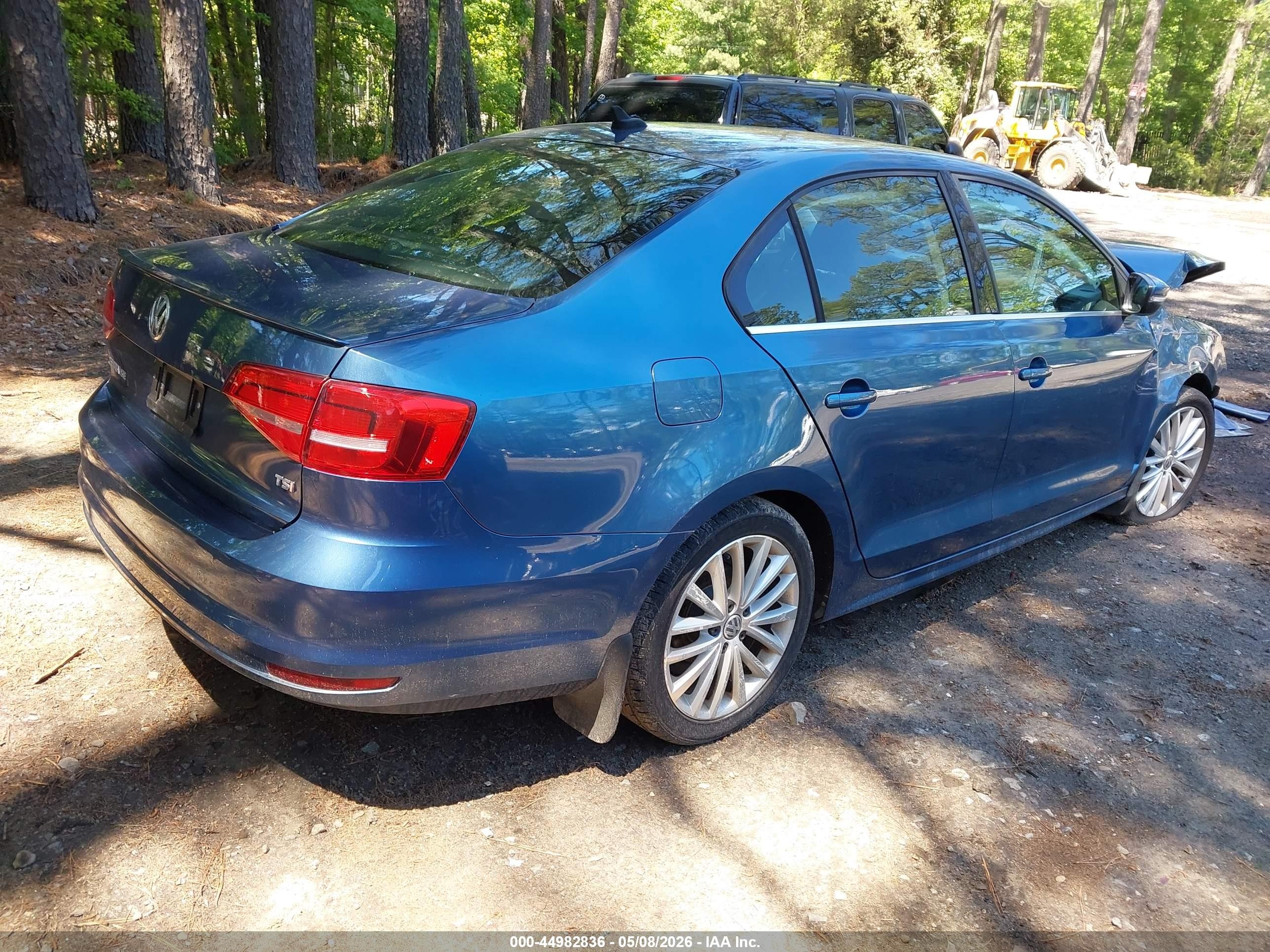 2015 Volkswagen Jetta 1.8t Se Blue vin: 3VWD17AJ4FM353651