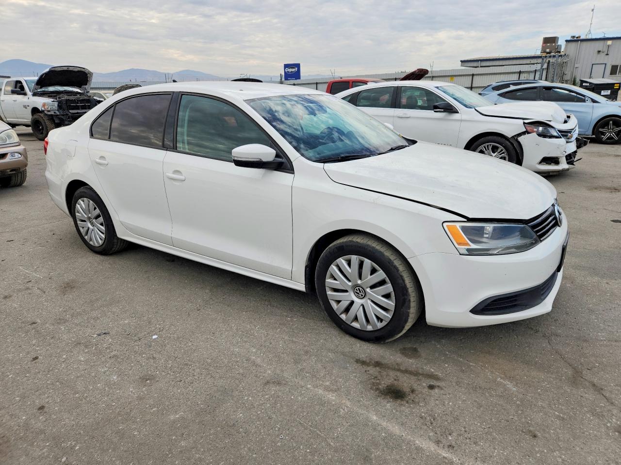 2014 Volkswagen Jetta Se White vin: 3VWD17AJ5EM237972