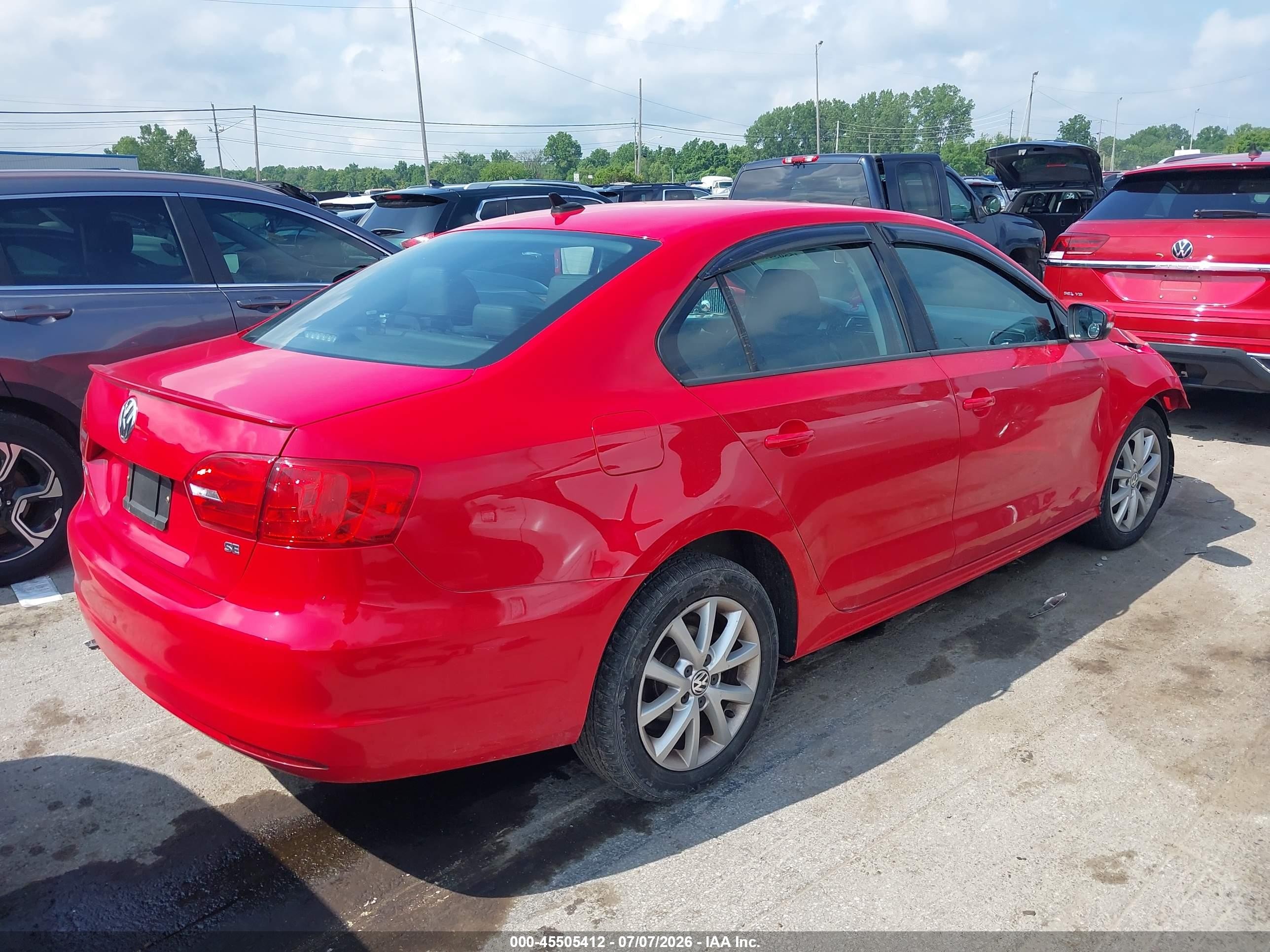 2014 Volkswagen Jetta 1.8t Se Red vin: 3VWD17AJ5EM247384