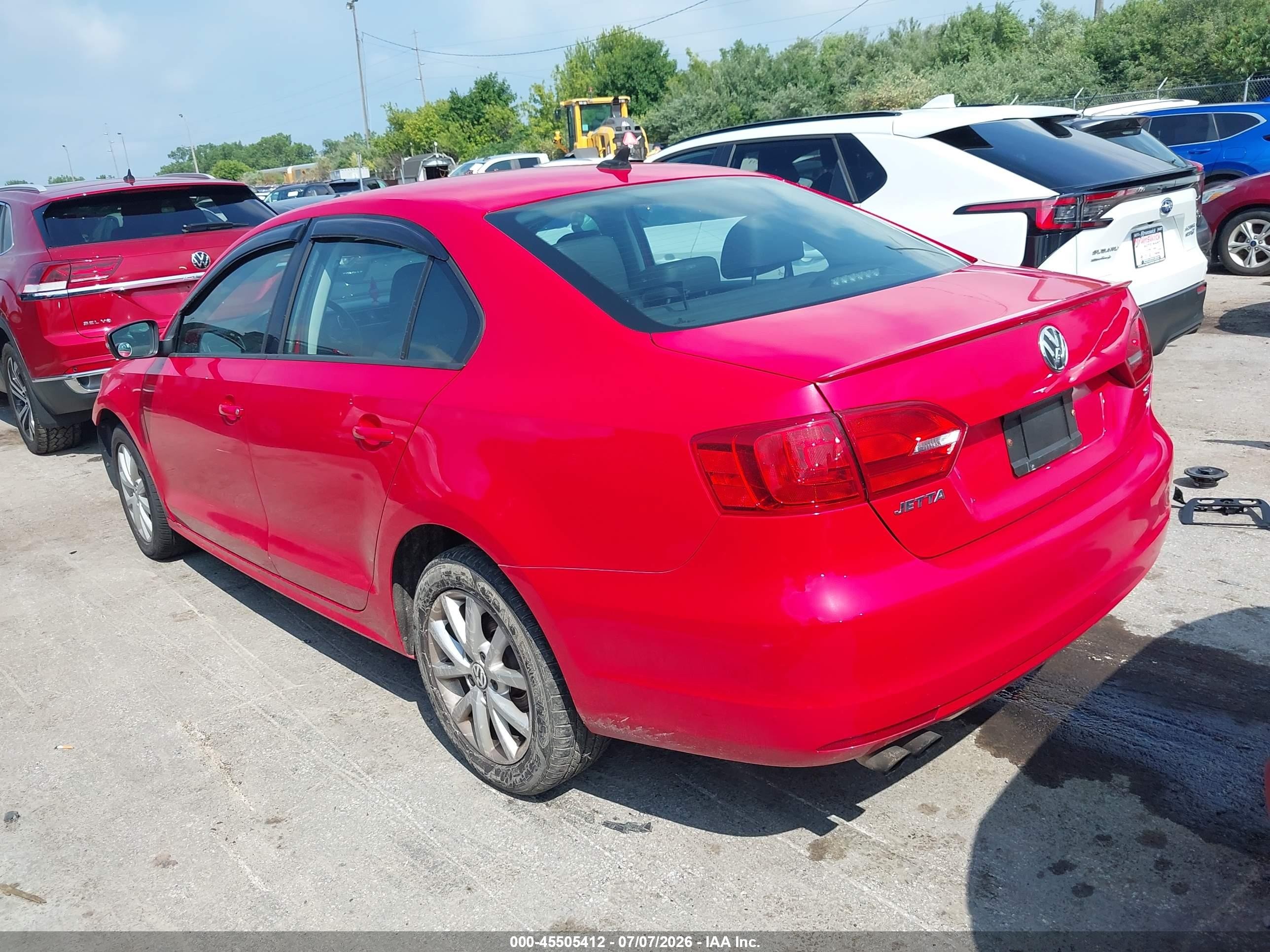 2014 Volkswagen Jetta 1.8t Se Red vin: 3VWD17AJ5EM247384