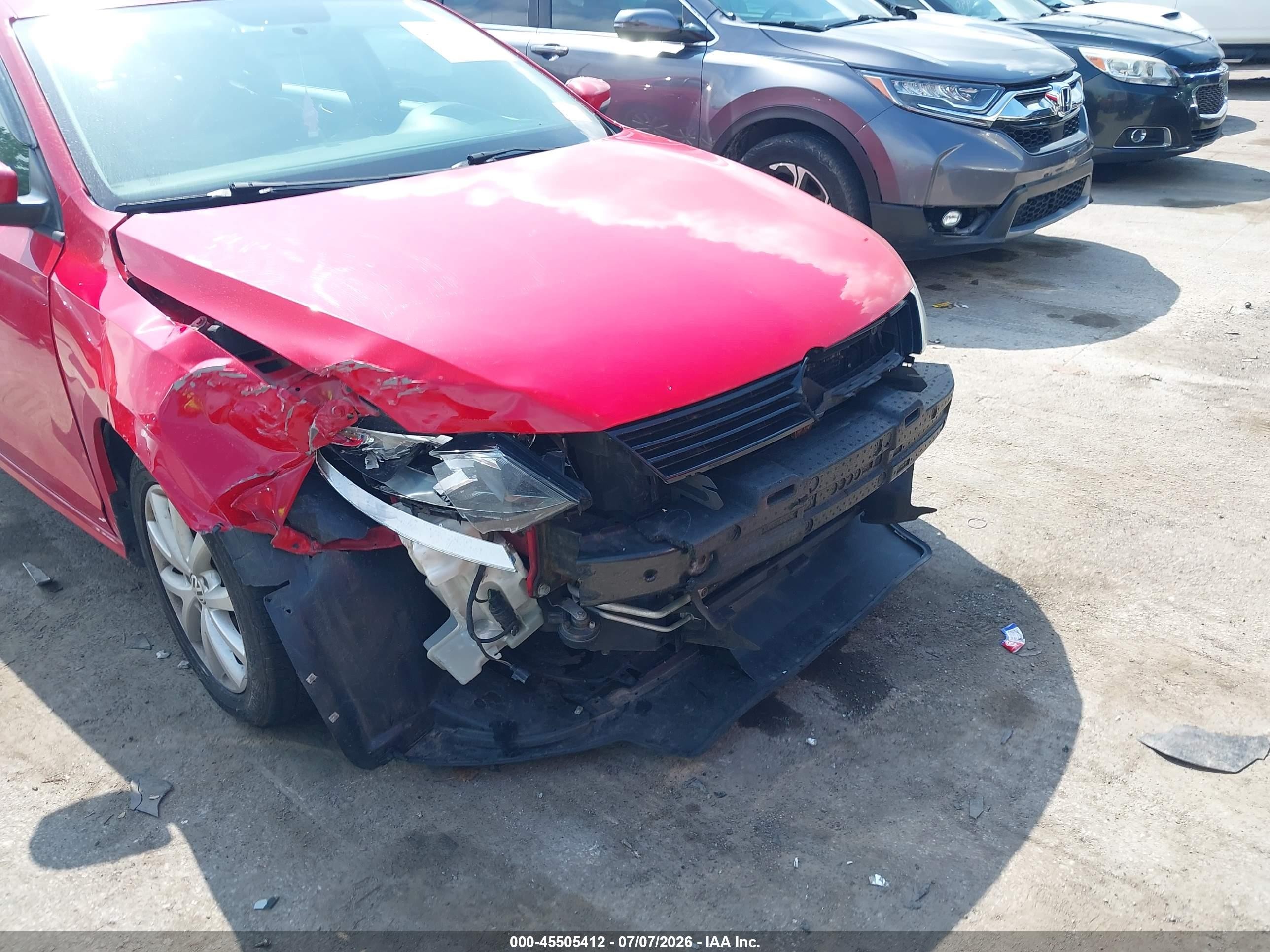 2014 Volkswagen Jetta 1.8t Se Red vin: 3VWD17AJ5EM247384