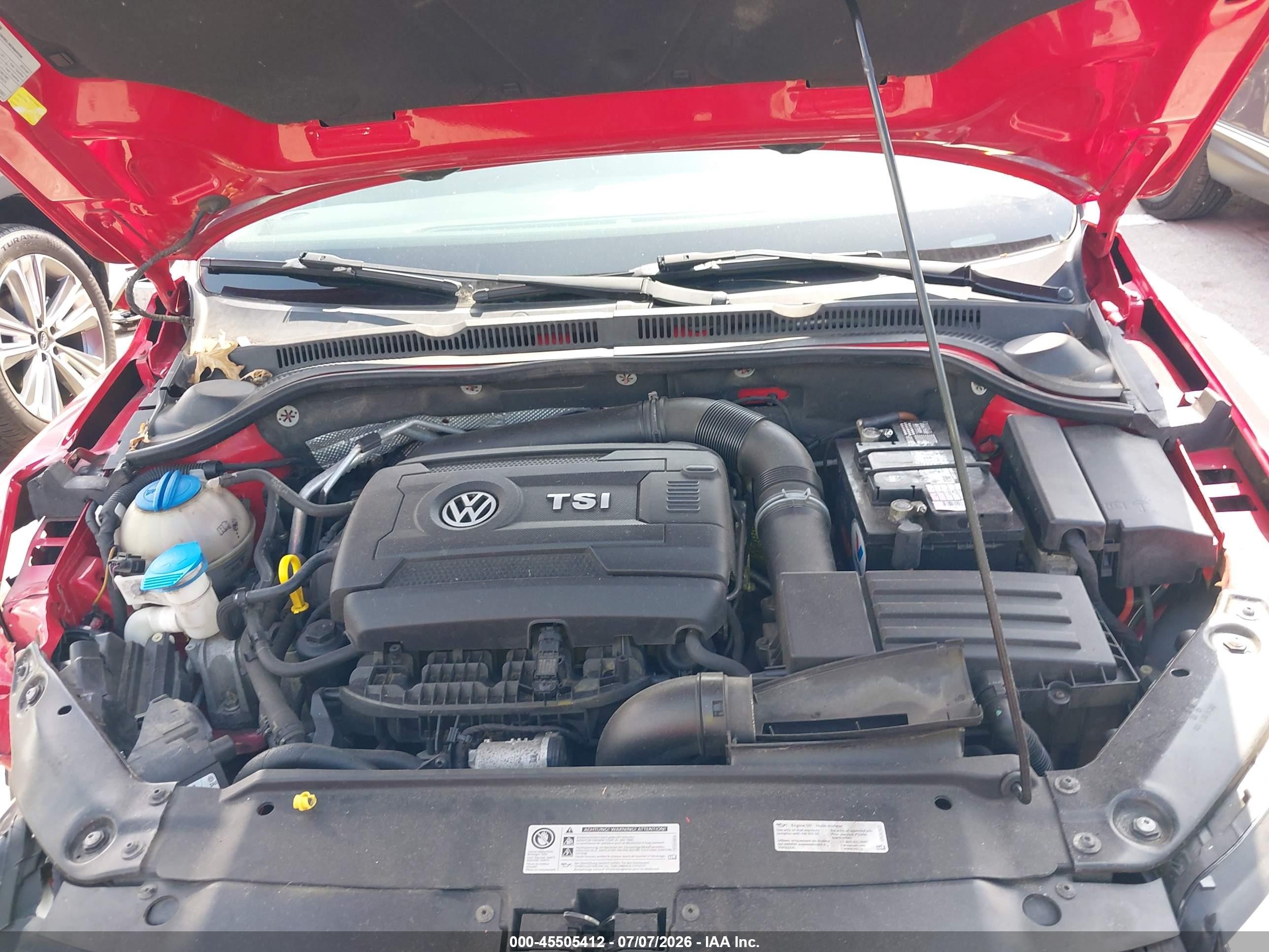 2014 Volkswagen Jetta 1.8t Se Red vin: 3VWD17AJ5EM247384