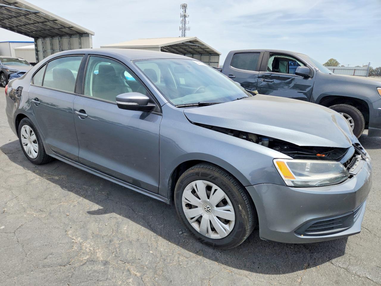 2014 Volkswagen Jetta Se Gray vin: 3VWD17AJ5EM249927