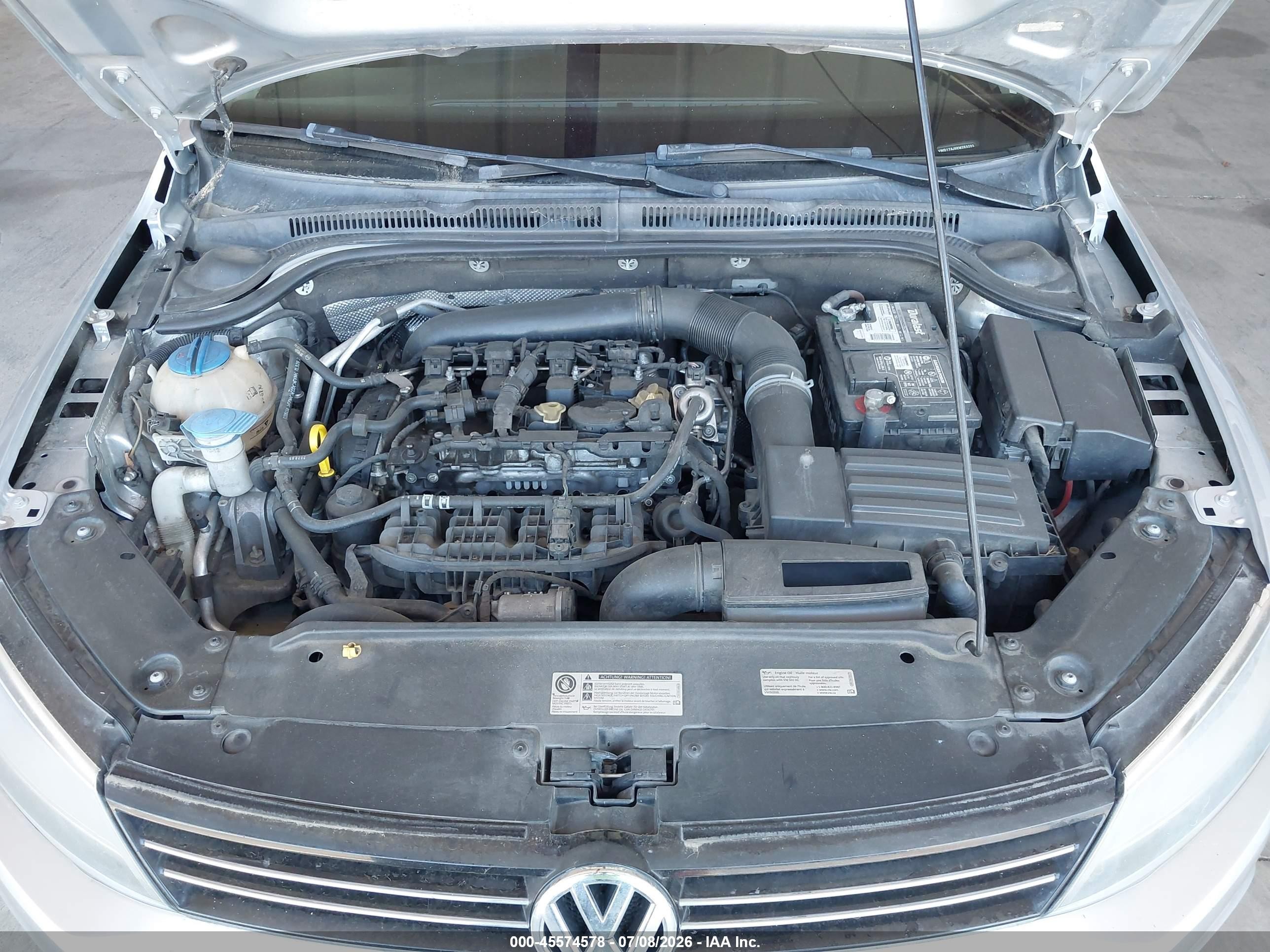 2014 Volkswagen Jetta 1.8t Se Silver vin: 3VWD17AJ5EM253203