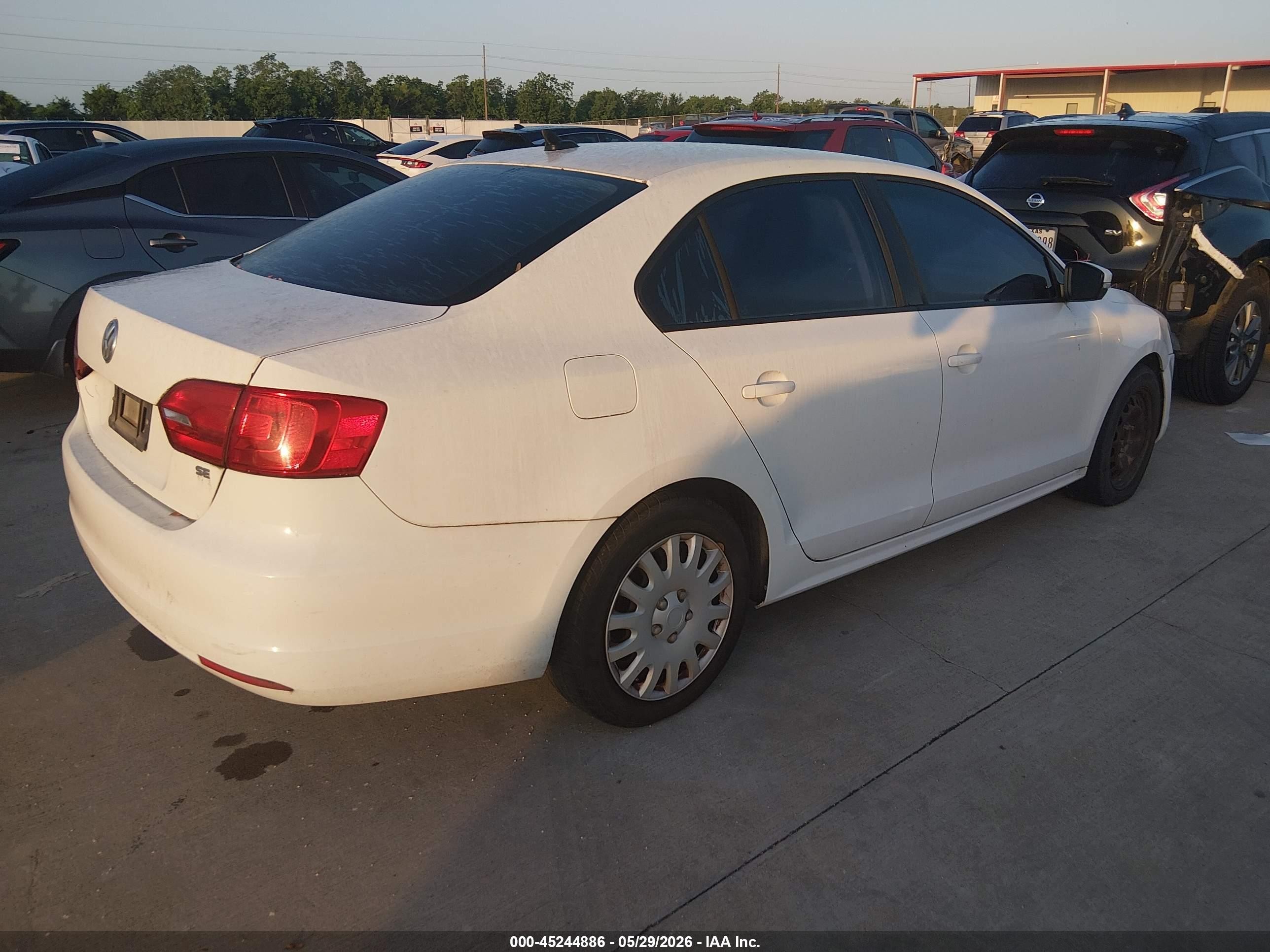 2014 Volkswagen Jetta 1.8t Se White vin: 3VWD17AJ5EM287240