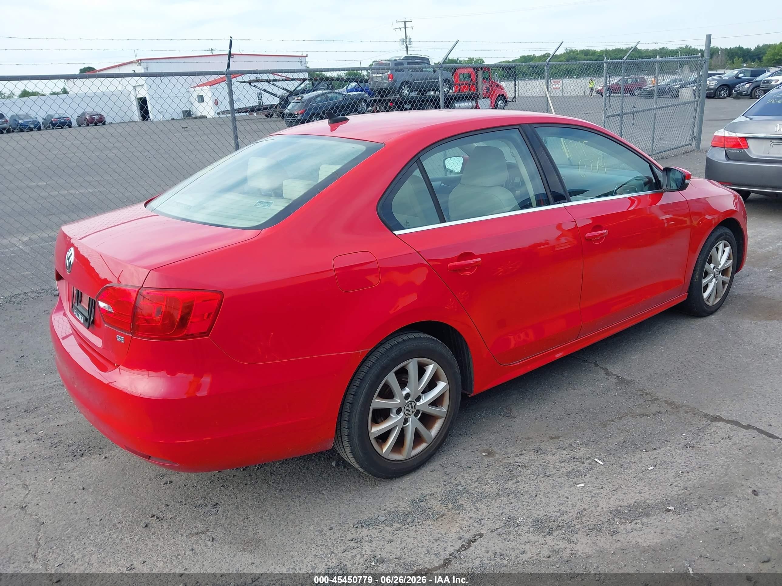 2014 Volkswagen Jetta 1.8t Se Red vin: 3VWD17AJ5EM294186