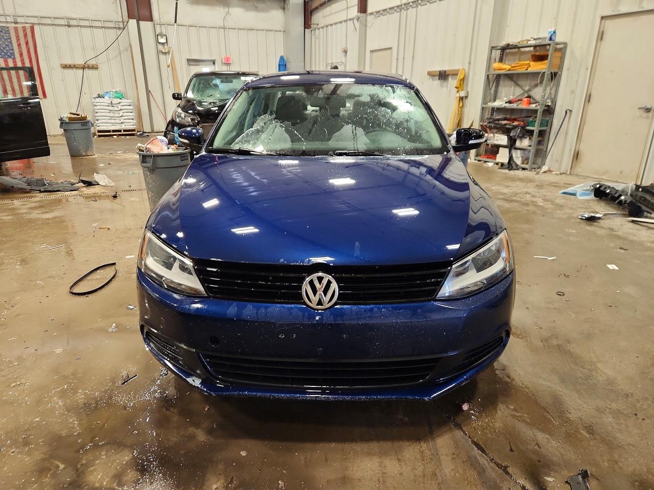 2014 Volkswagen Jetta Se Blue vin: 3VWD17AJ5EM296665