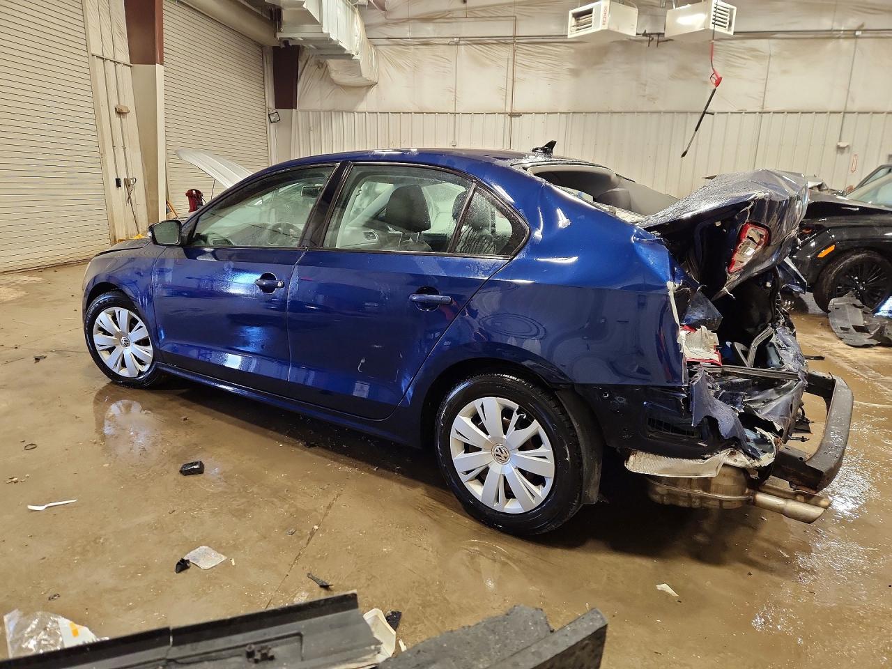 2014 Volkswagen Jetta Se Blue vin: 3VWD17AJ5EM296665