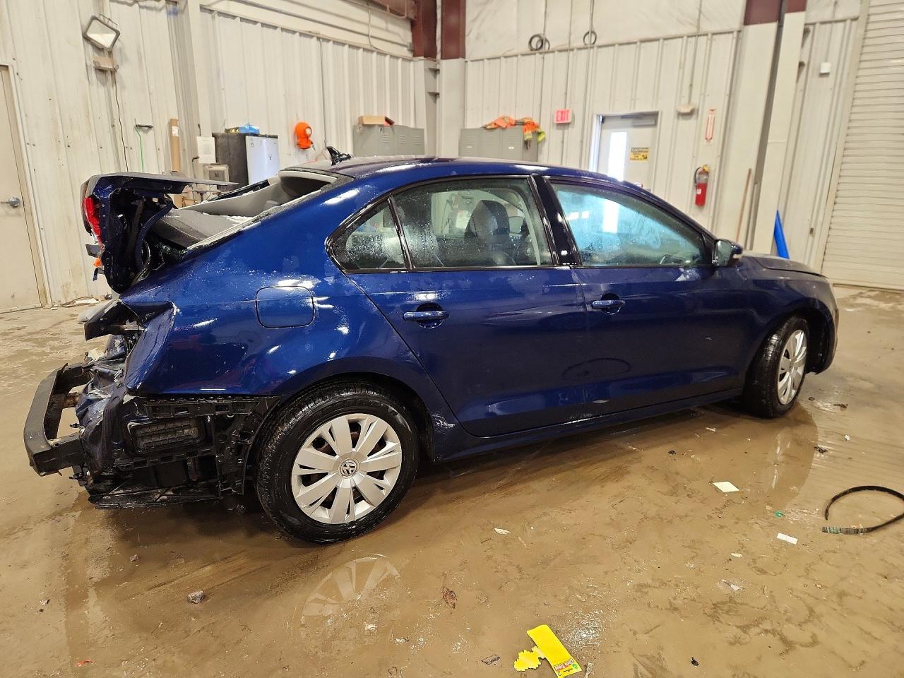 2014 Volkswagen Jetta Se Blue vin: 3VWD17AJ5EM296665