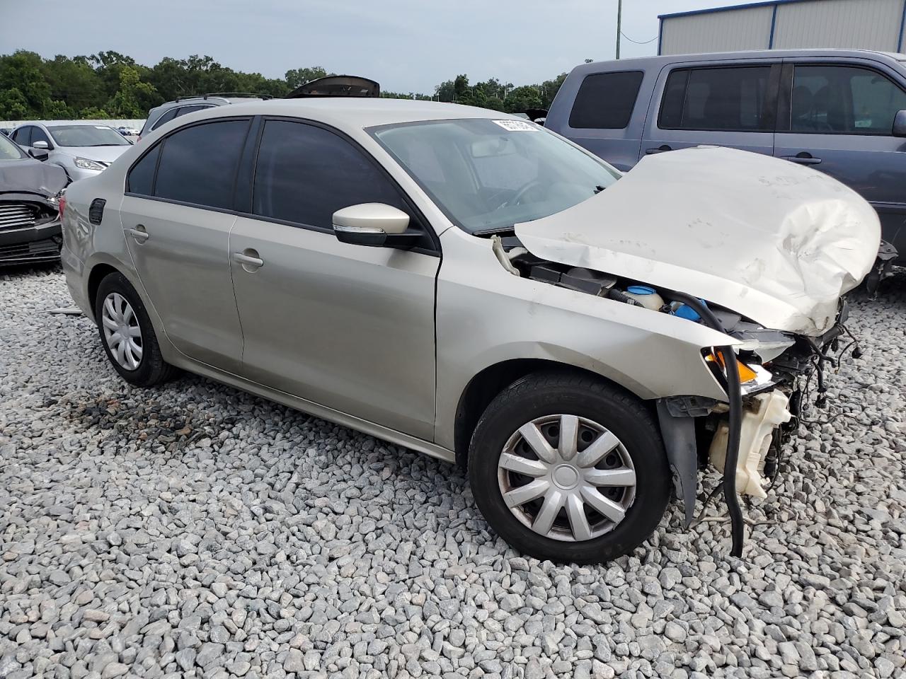 2014 Volkswagen Jetta Se Beige vin: 3VWD17AJ5EM312279