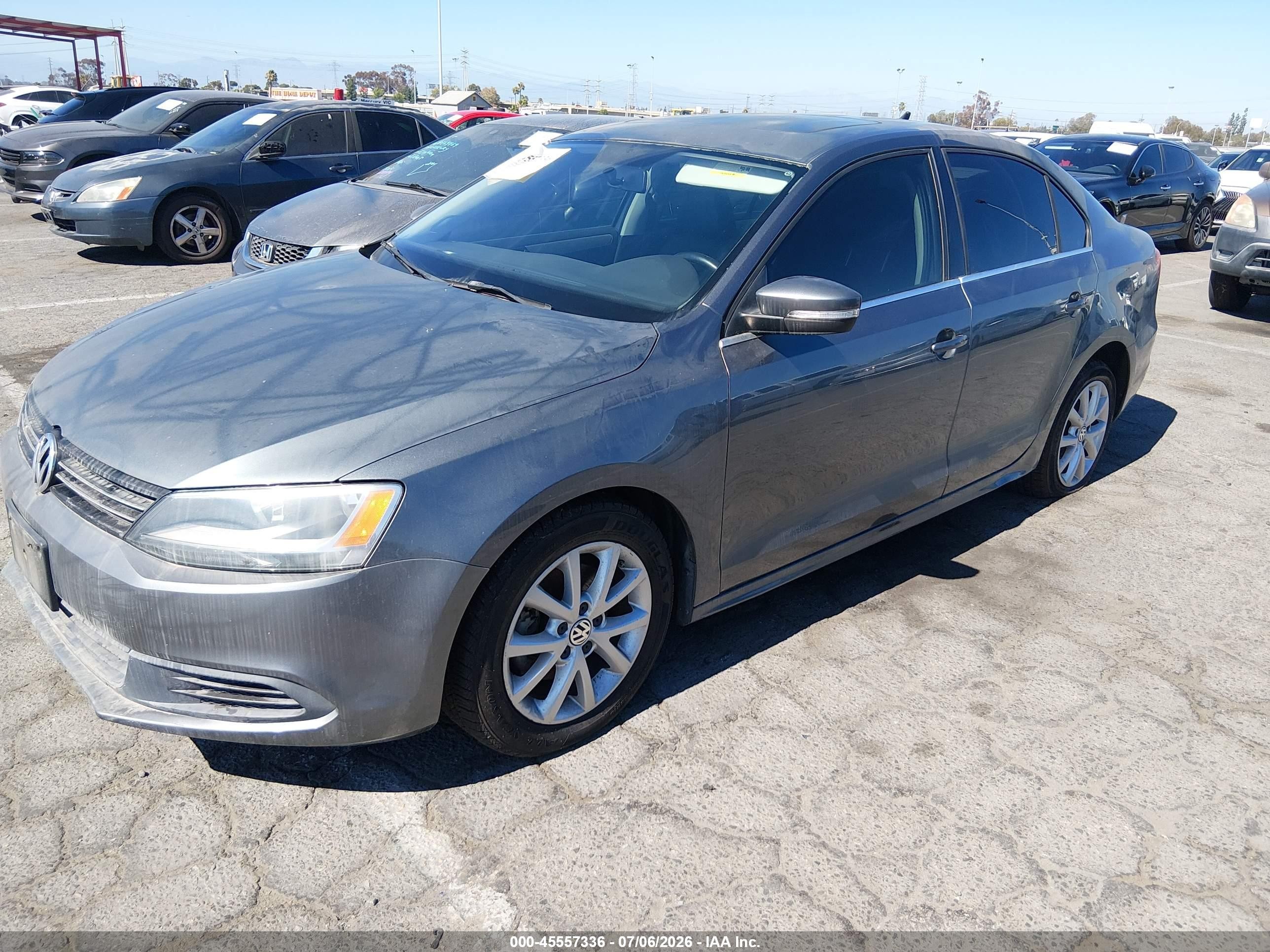 2014 Volkswagen Jetta 1.8t Se Gray vin: 3VWD17AJ5EM329082