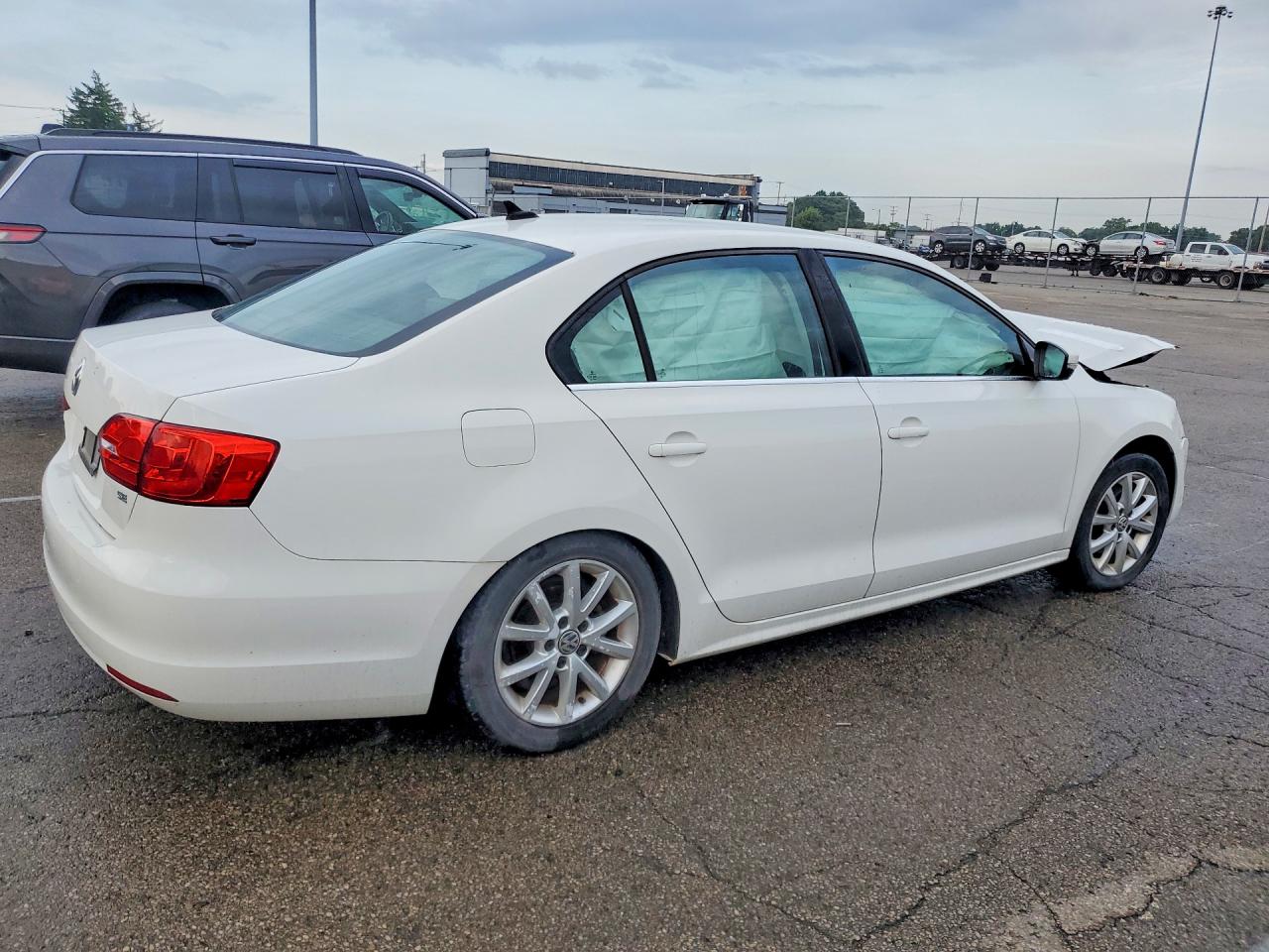 2014 Volkswagen Jetta Se White vin: 3VWD17AJ5EM369050