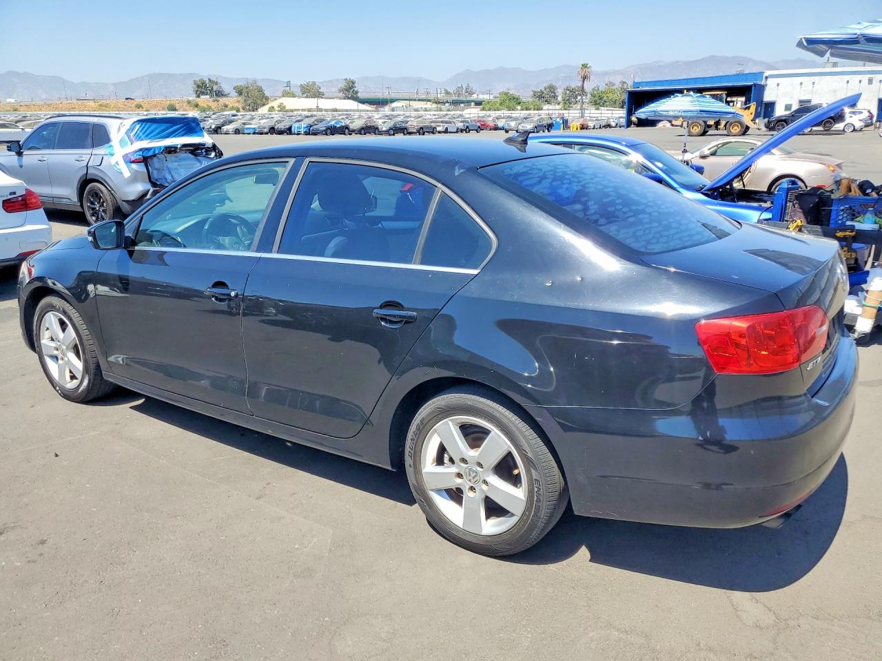 2014 Volkswagen Jetta Se Black vin: 3VWD17AJ5EM370313