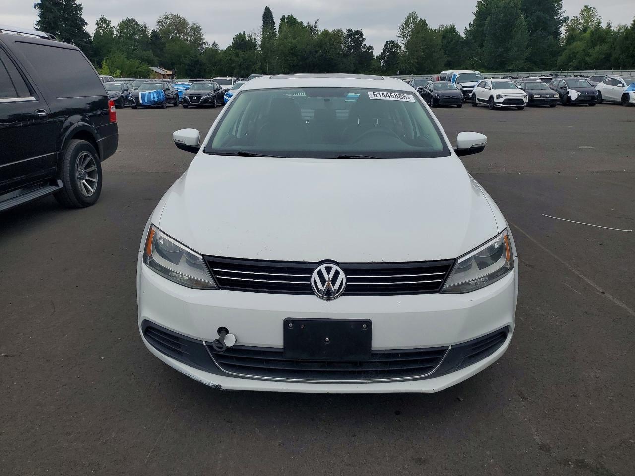 2014 Volkswagen Jetta Se White vin: 3VWD17AJ5EM407246
