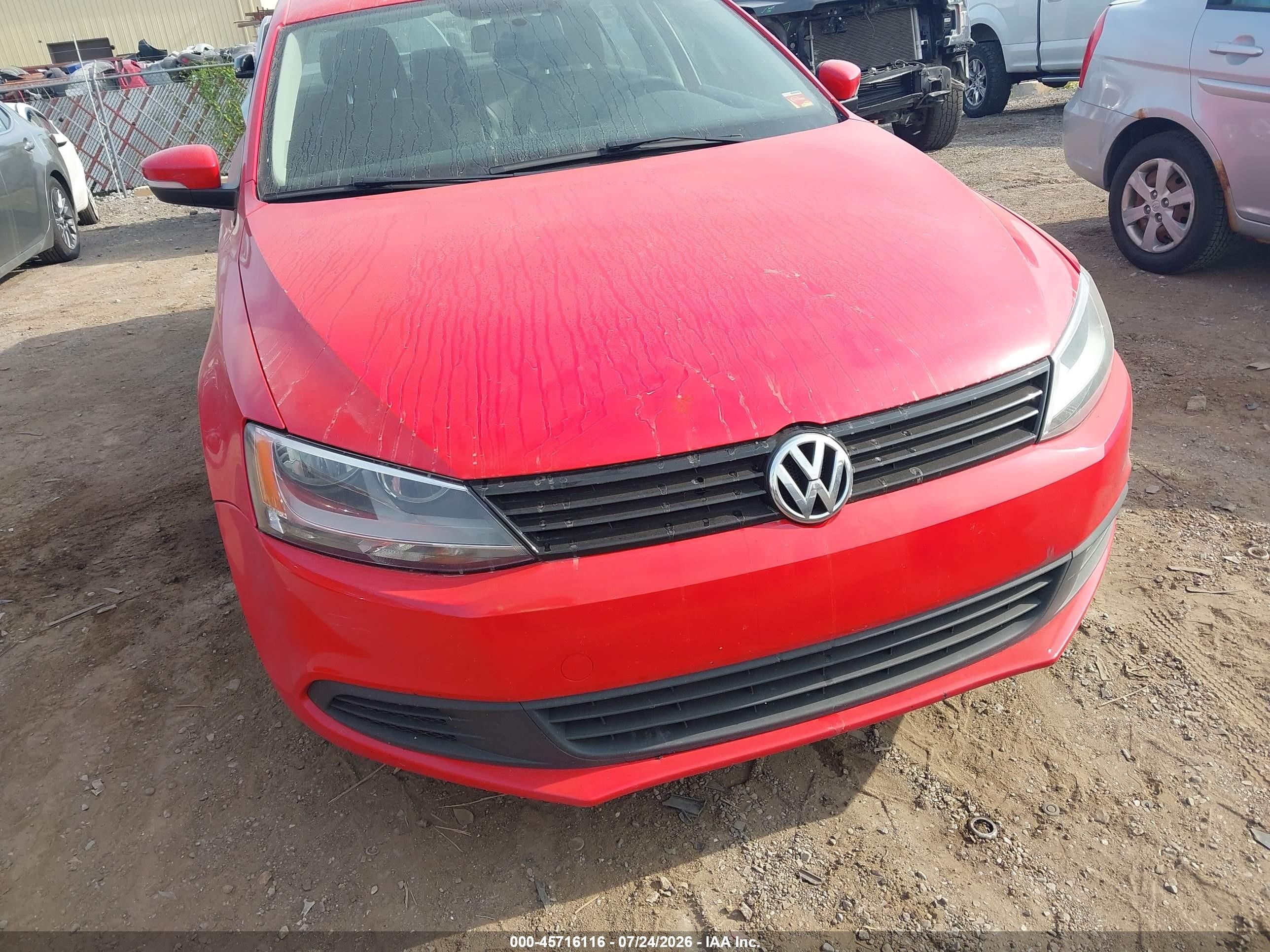 2014 Volkswagen Jetta 1.8t Se Red vin: 3VWD17AJ5EM420028
