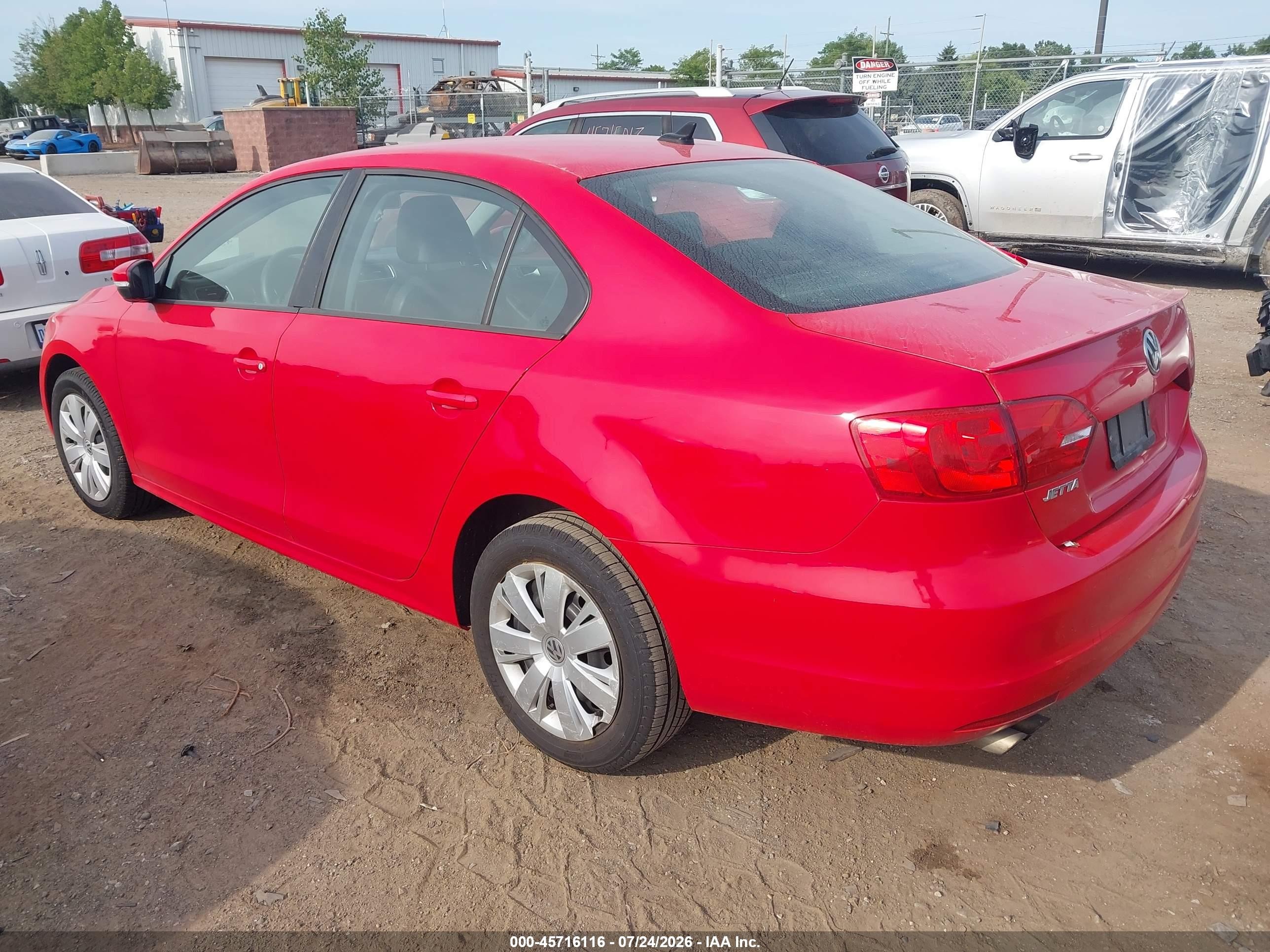 2014 Volkswagen Jetta 1.8t Se Red vin: 3VWD17AJ5EM420028