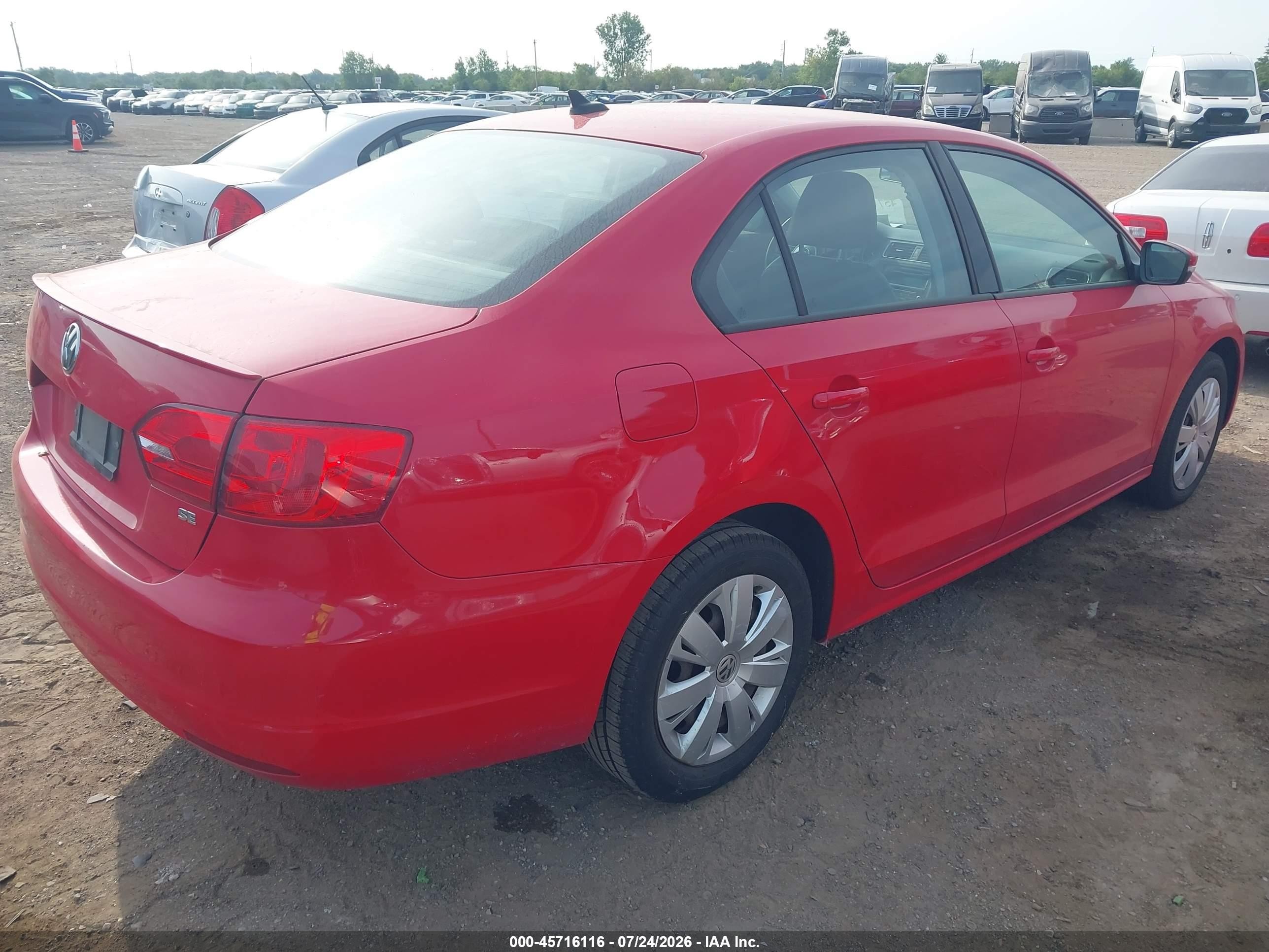 2014 Volkswagen Jetta 1.8t Se Red vin: 3VWD17AJ5EM420028