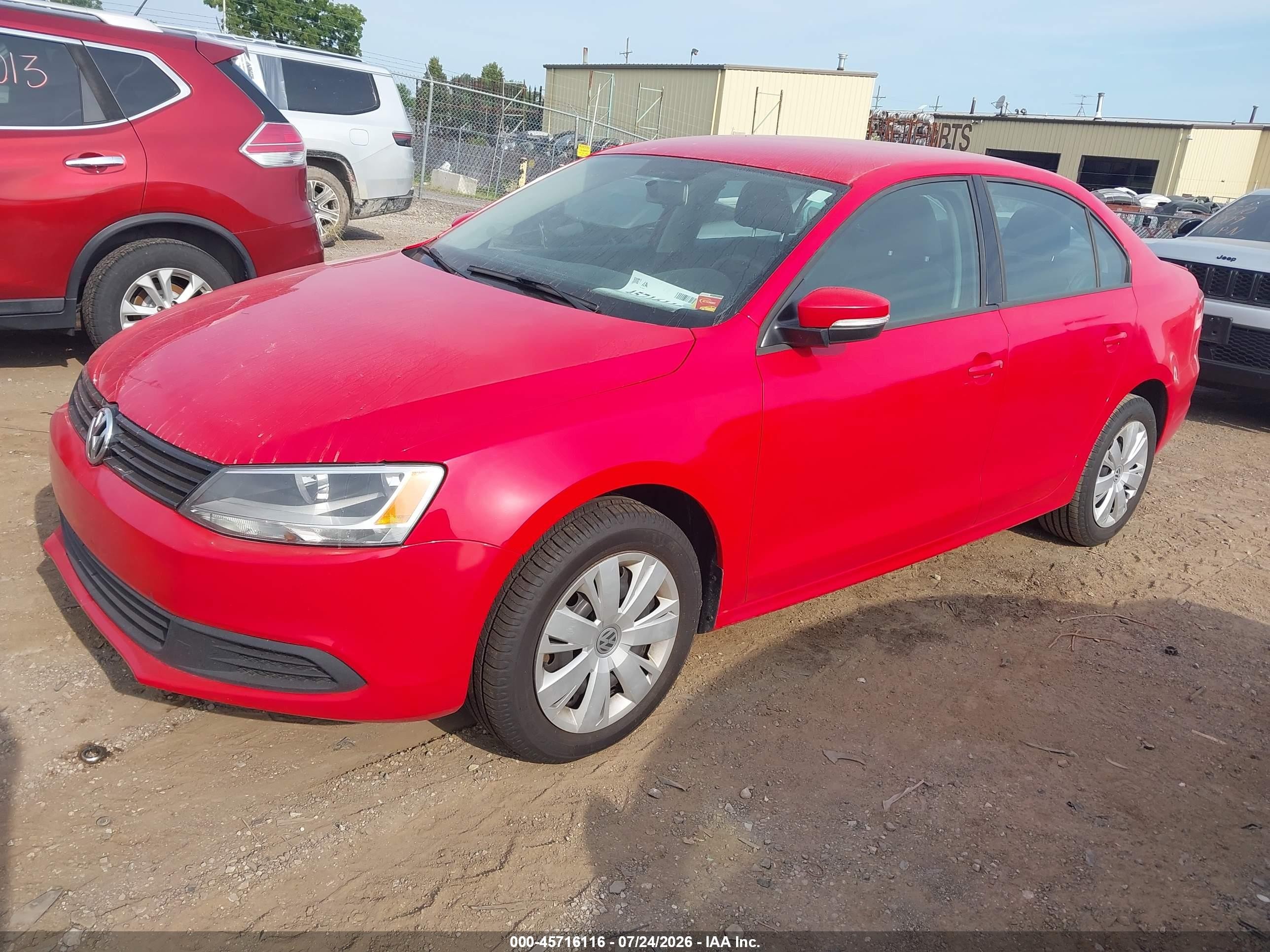 2014 Volkswagen Jetta 1.8t Se Red vin: 3VWD17AJ5EM420028