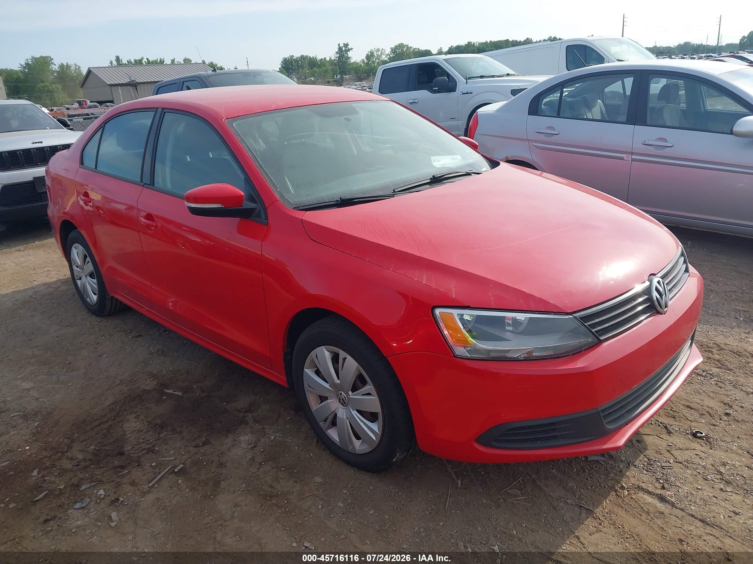 2014 Volkswagen Jetta 1.8t Se Red vin: 3VWD17AJ5EM420028