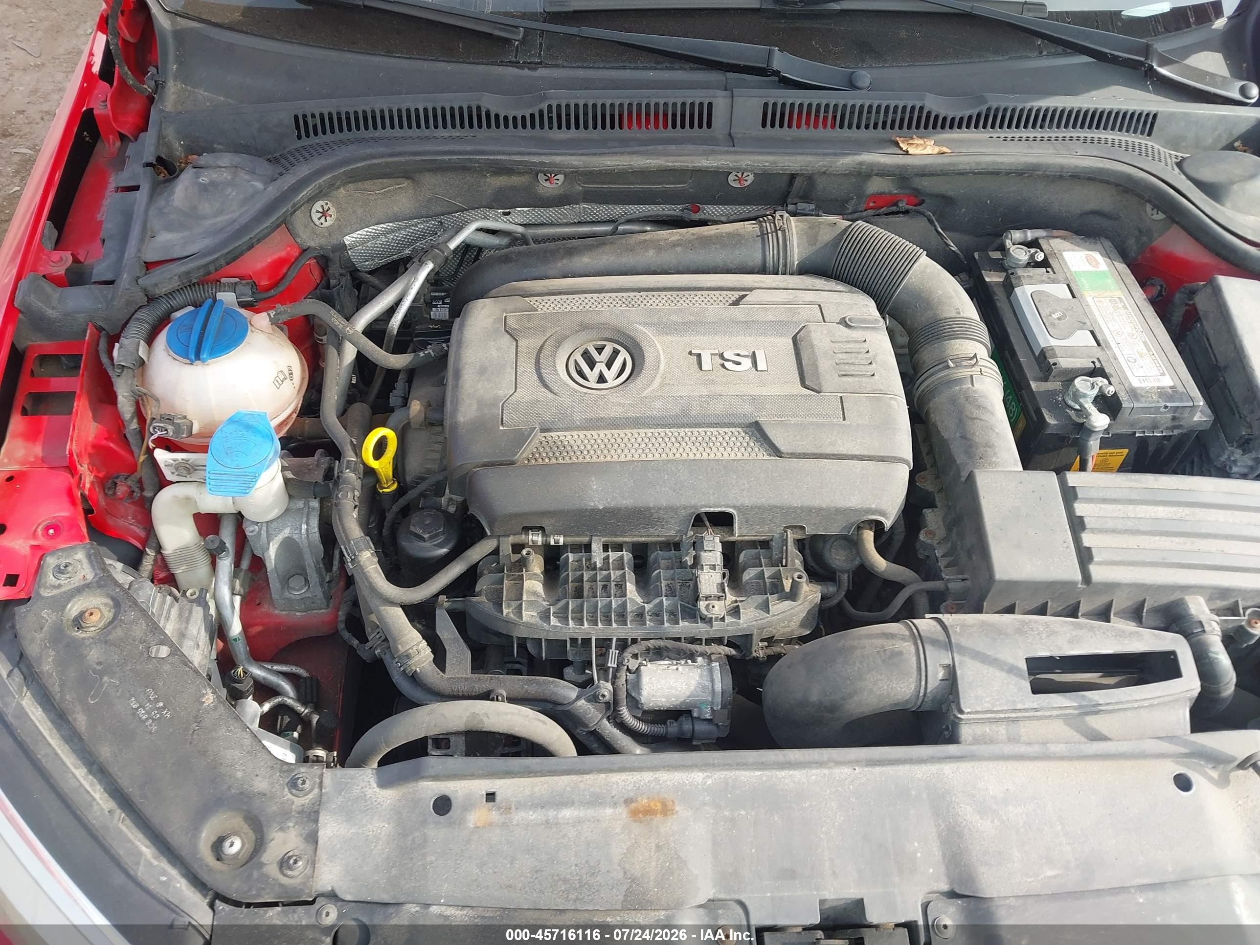 2014 Volkswagen Jetta 1.8t Se Red vin: 3VWD17AJ5EM420028