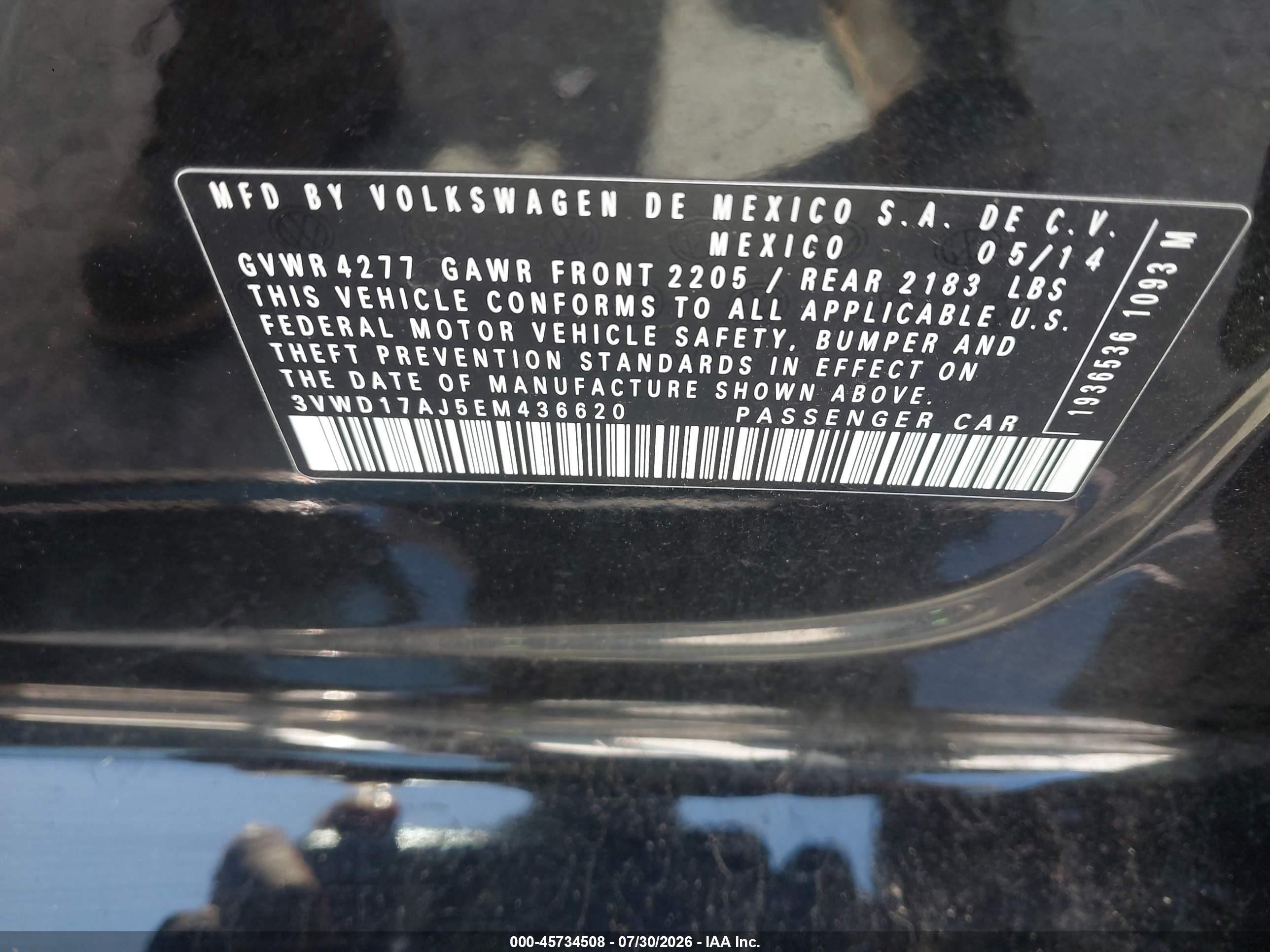 2014 Volkswagen Jetta 1.8t Se Черный vin: 3VWD17AJ5EM436620