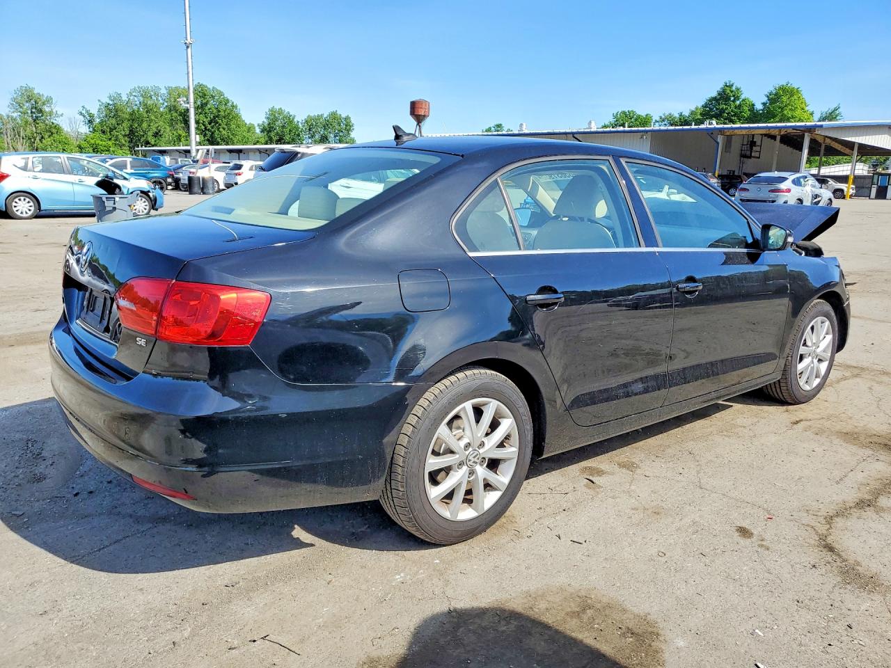 2014 Volkswagen Jetta Se Black vin: 3VWD17AJ5EM440893
