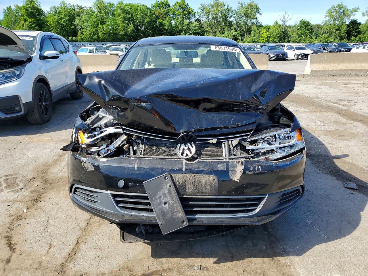 2014 Volkswagen Jetta Se Black vin: 3VWD17AJ5EM440893