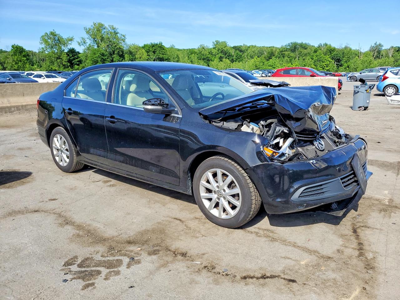 2014 Volkswagen Jetta Se Black vin: 3VWD17AJ5EM440893