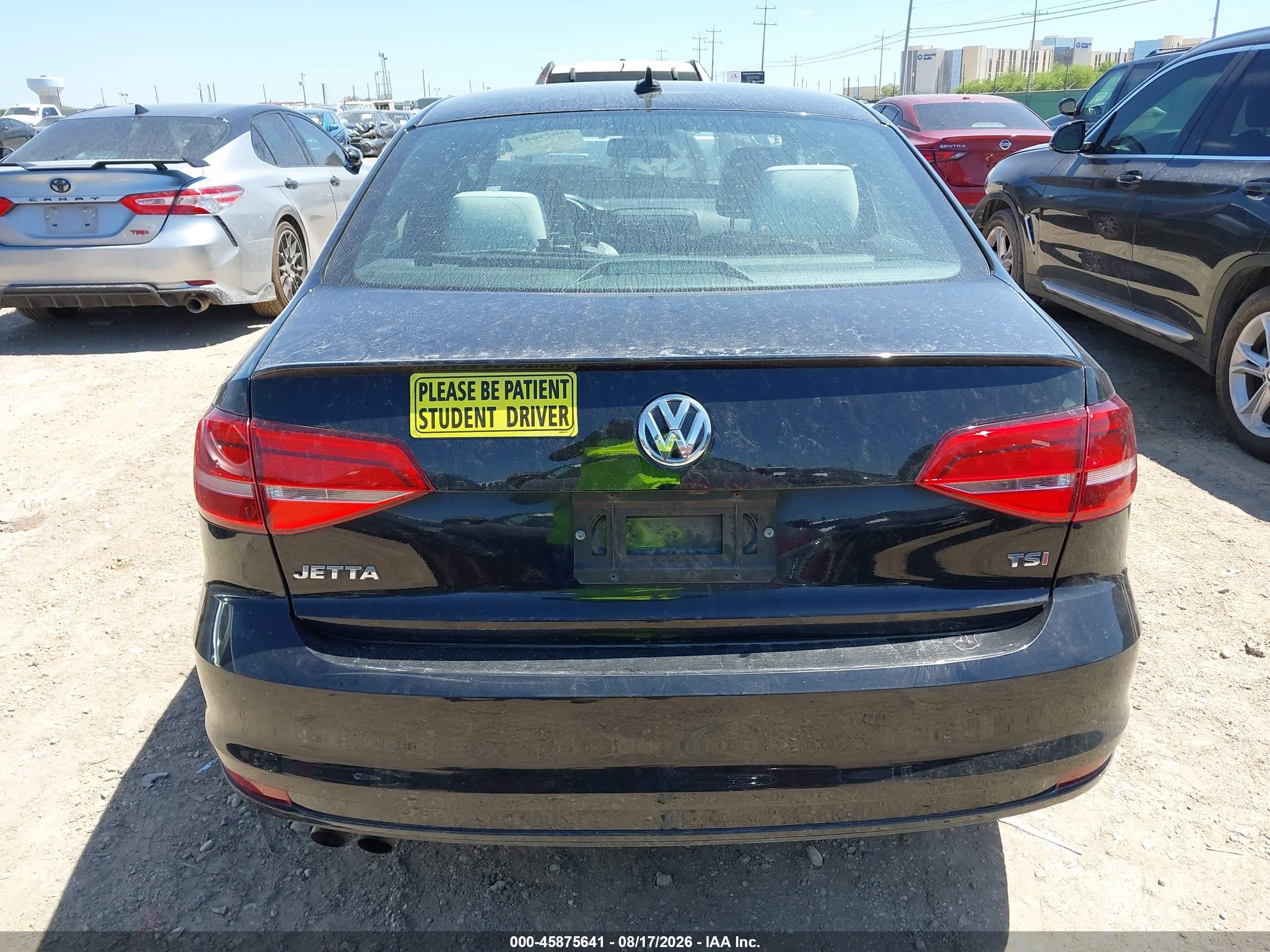 2015 Volkswagen Jetta 1.8t Sport Black vin: 3VWD17AJ5FM222003