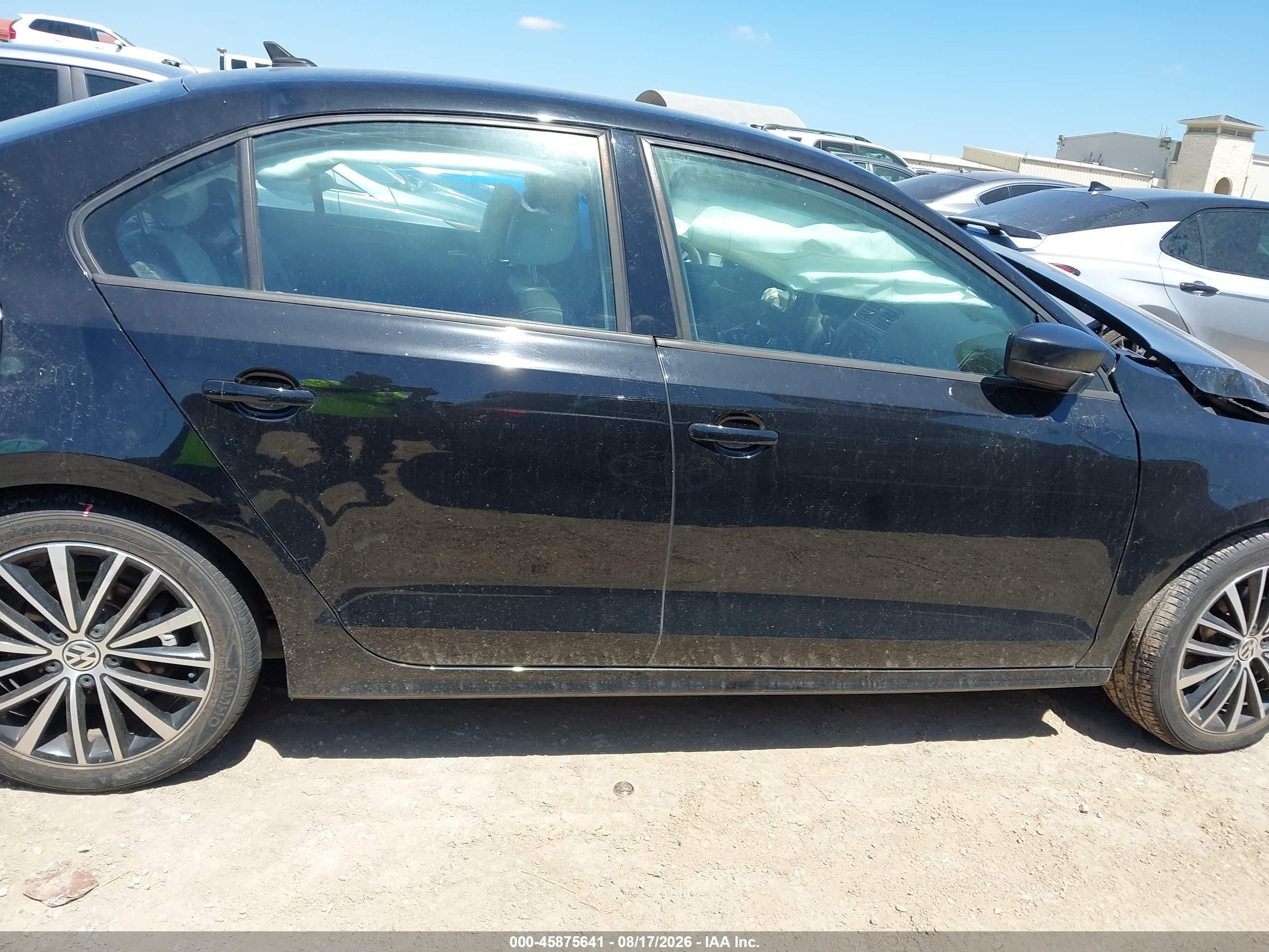 2015 Volkswagen Jetta 1.8t Sport Black vin: 3VWD17AJ5FM222003