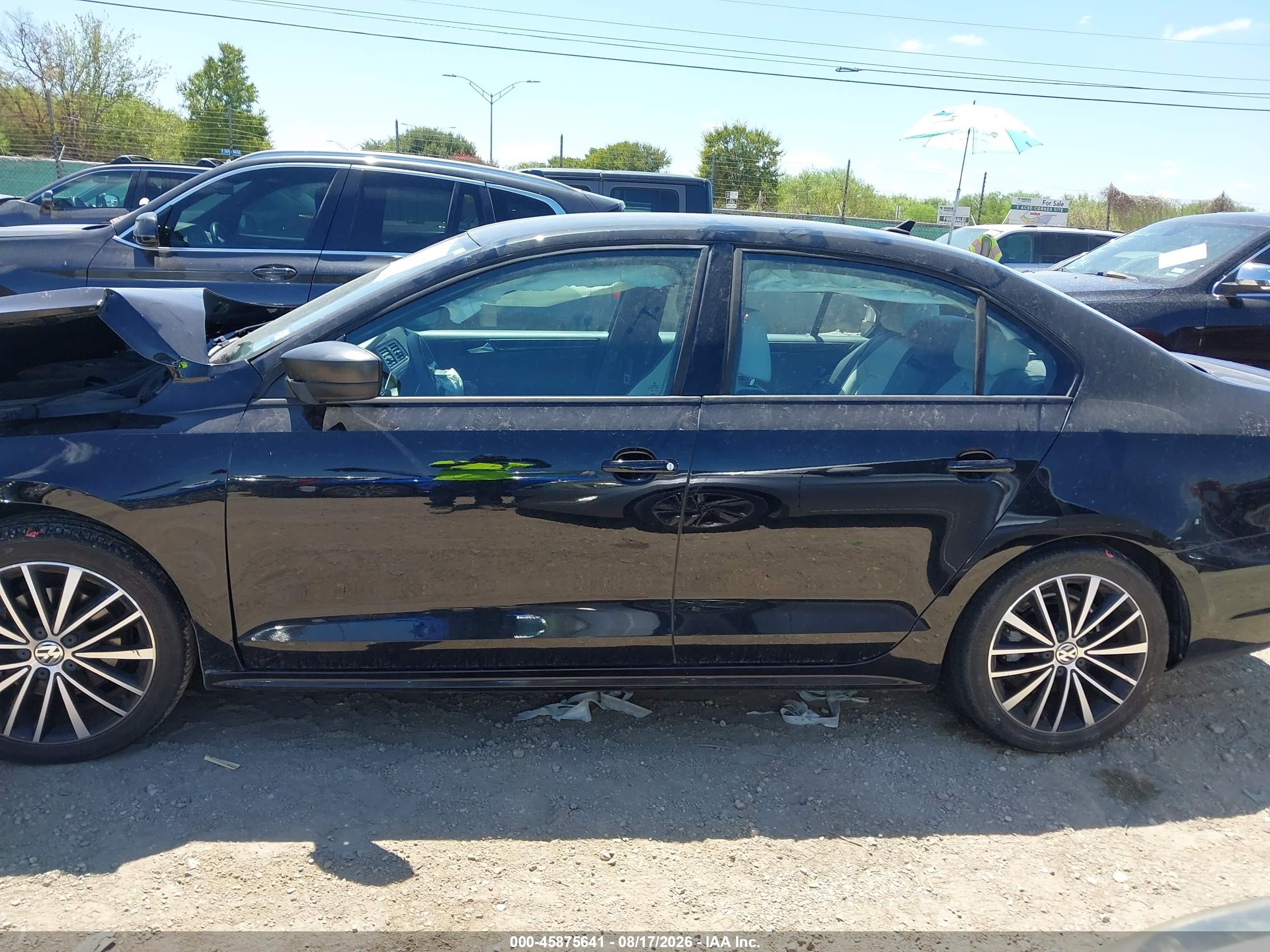 2015 Volkswagen Jetta 1.8t Sport Black vin: 3VWD17AJ5FM222003