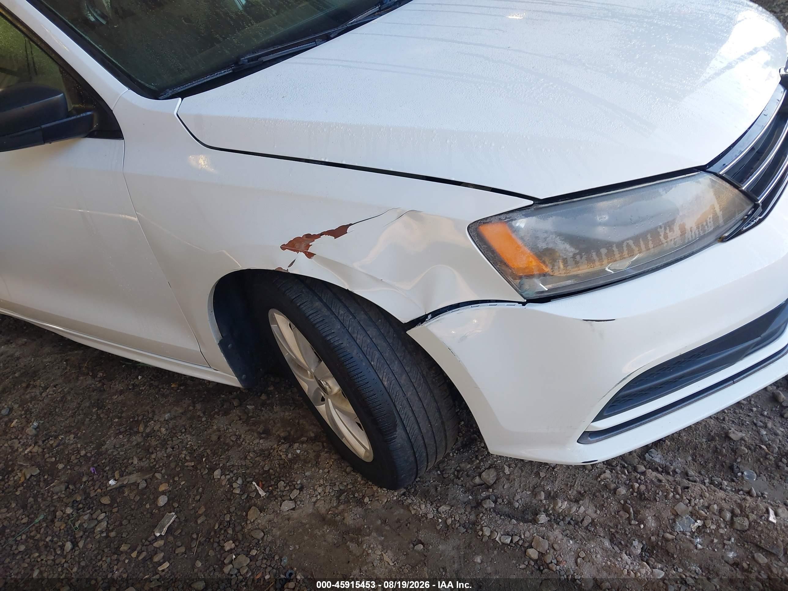 2015 Volkswagen Jetta 1.8t Se White vin: 3VWD17AJ5FM250304