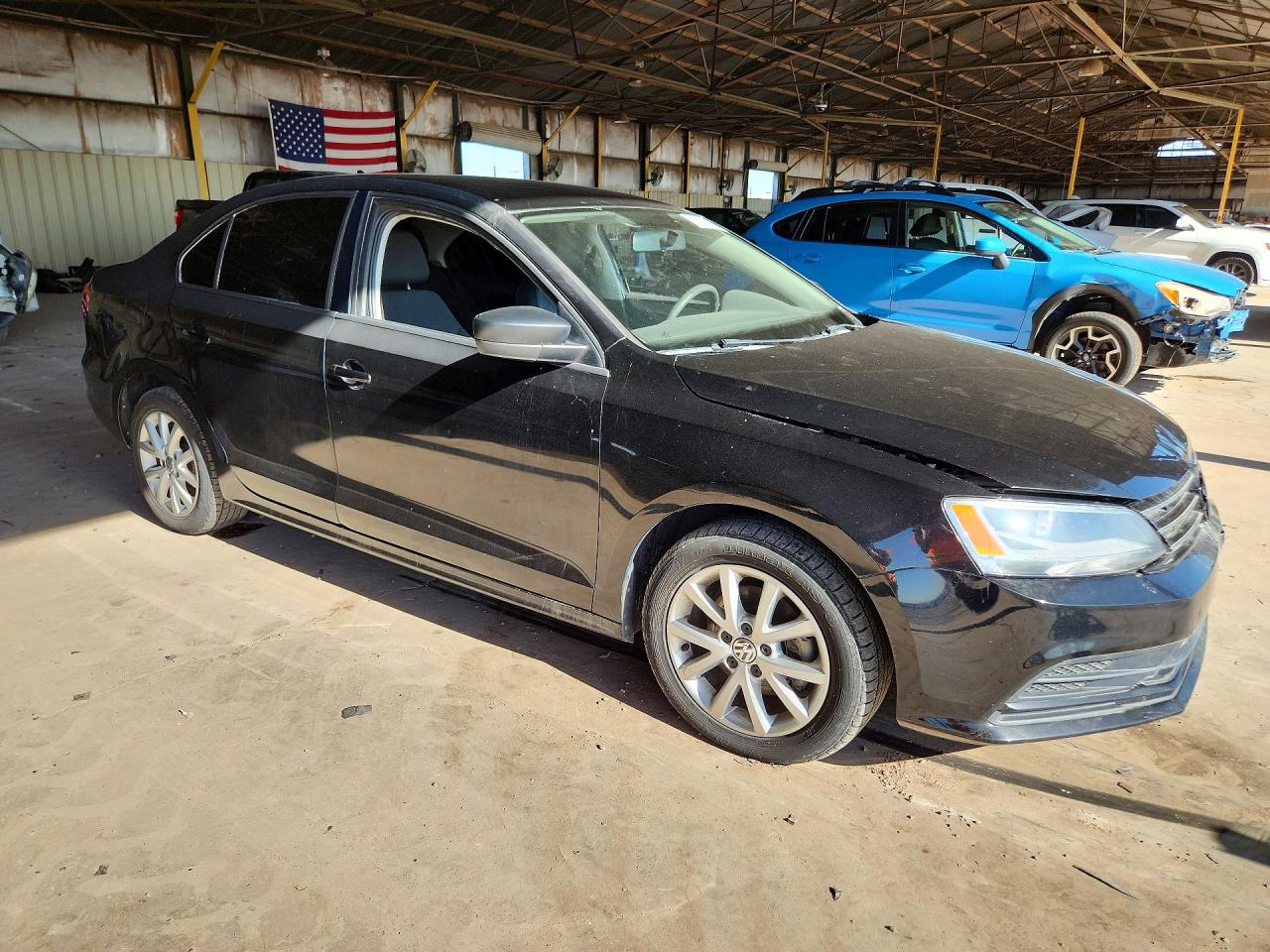 2015 Volkswagen Jetta Se Black vin: 3VWD17AJ5FM260962